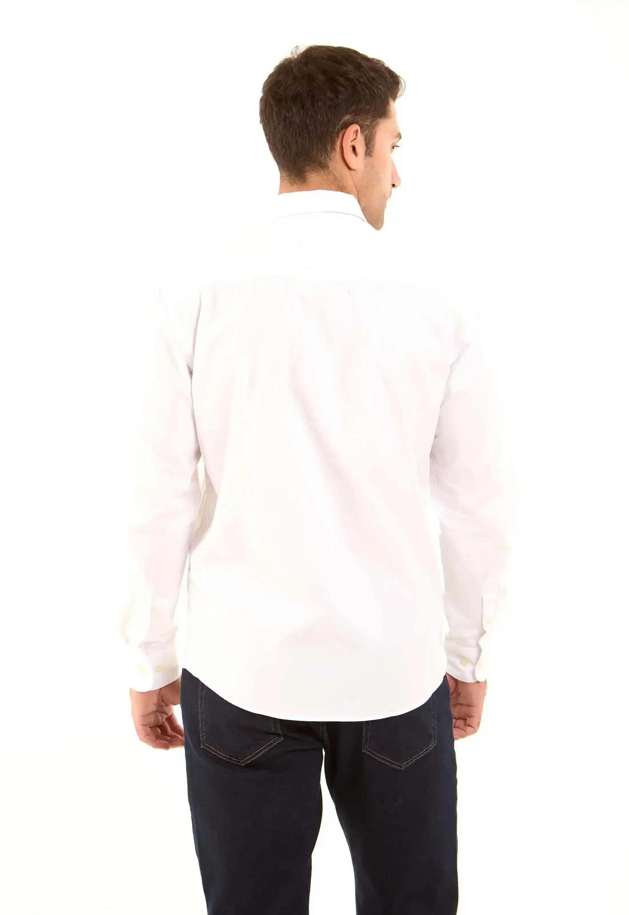 Long Sleeves Solid Cotton Shirt - Image 5