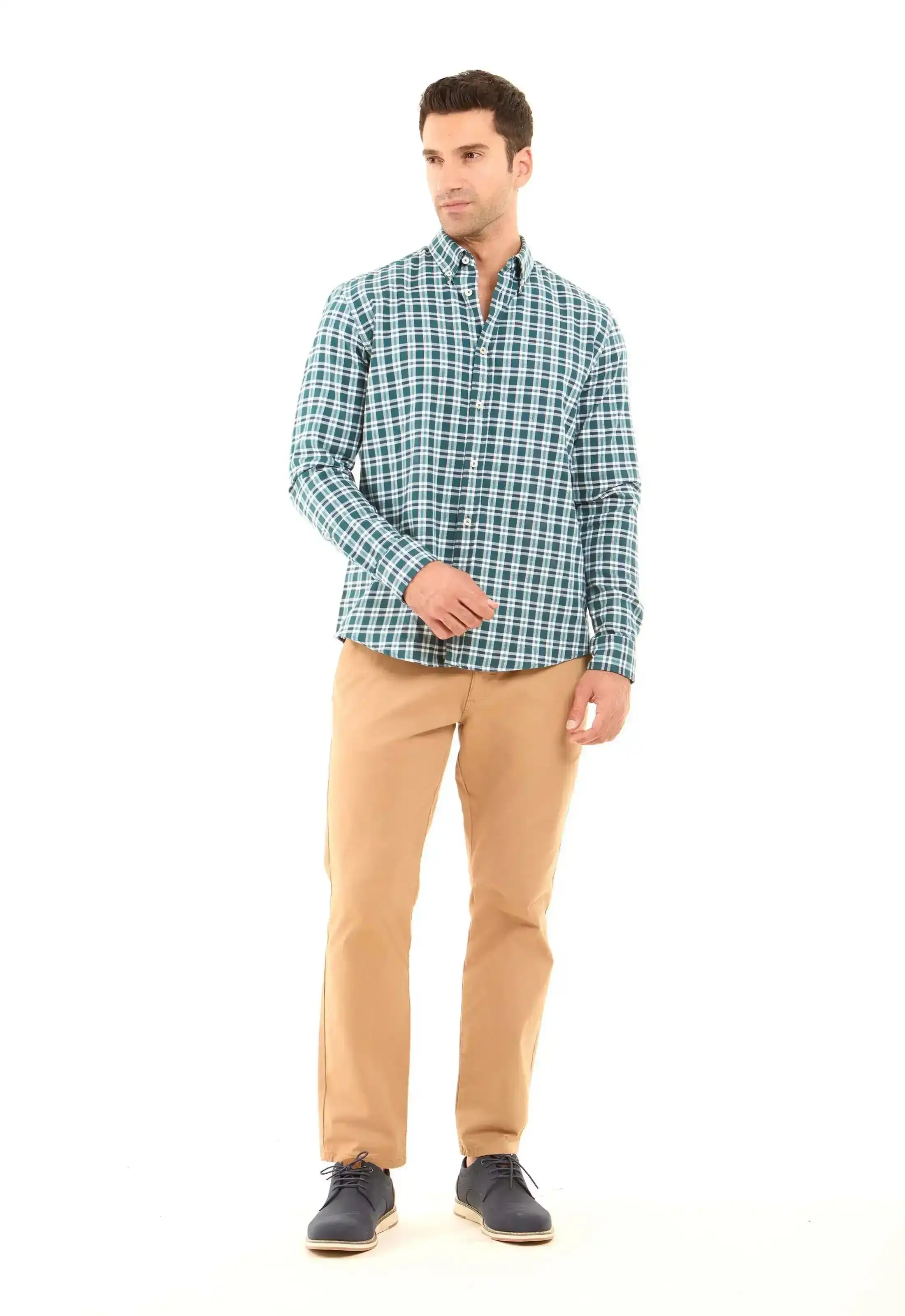 Buttons Down Tartan Cotton Shirt - Image 4