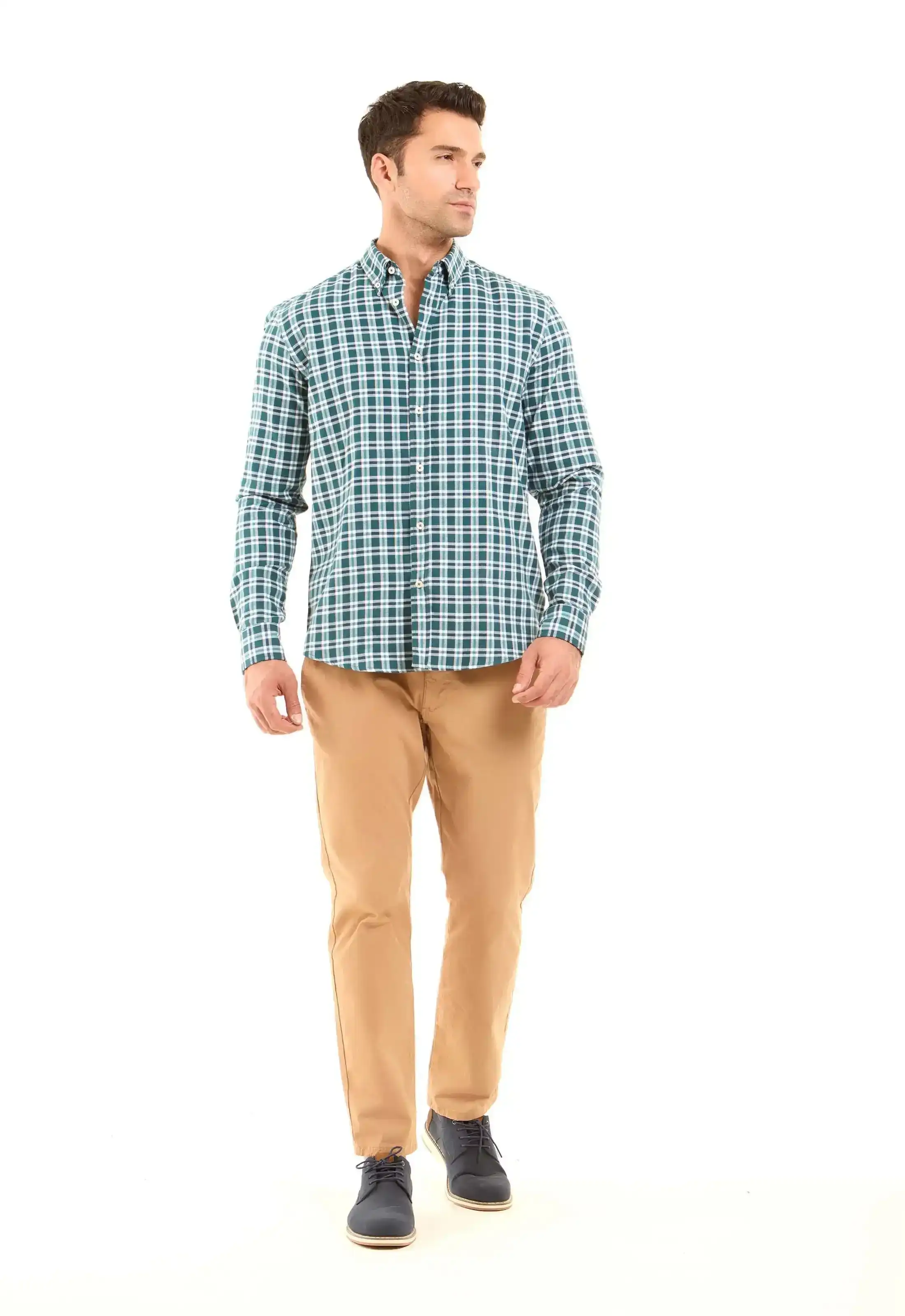 Buttons Down Tartan Cotton Shirt - Image 5