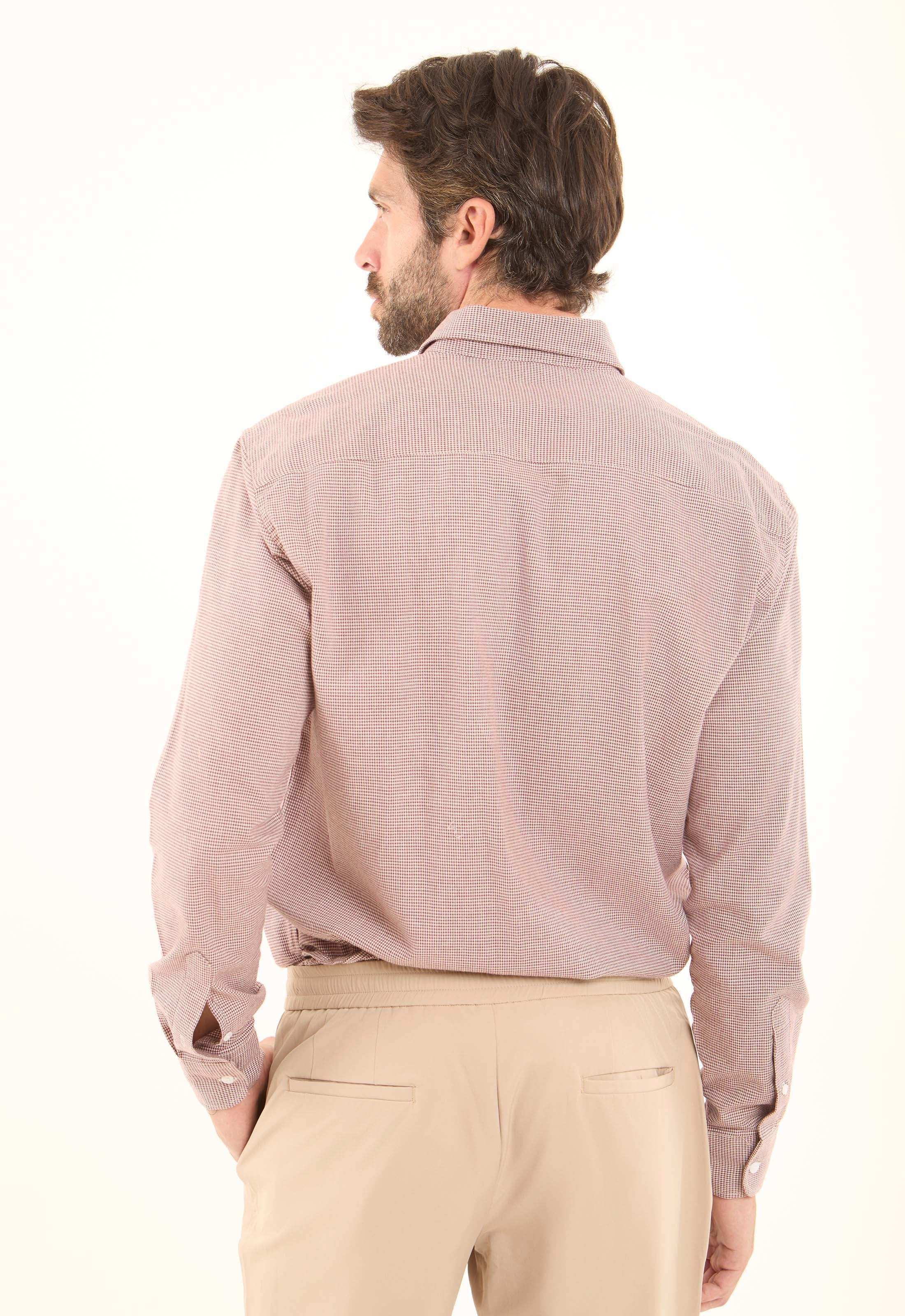 Patterned Long Sleeves Shirt with Classic Collar - Image 3