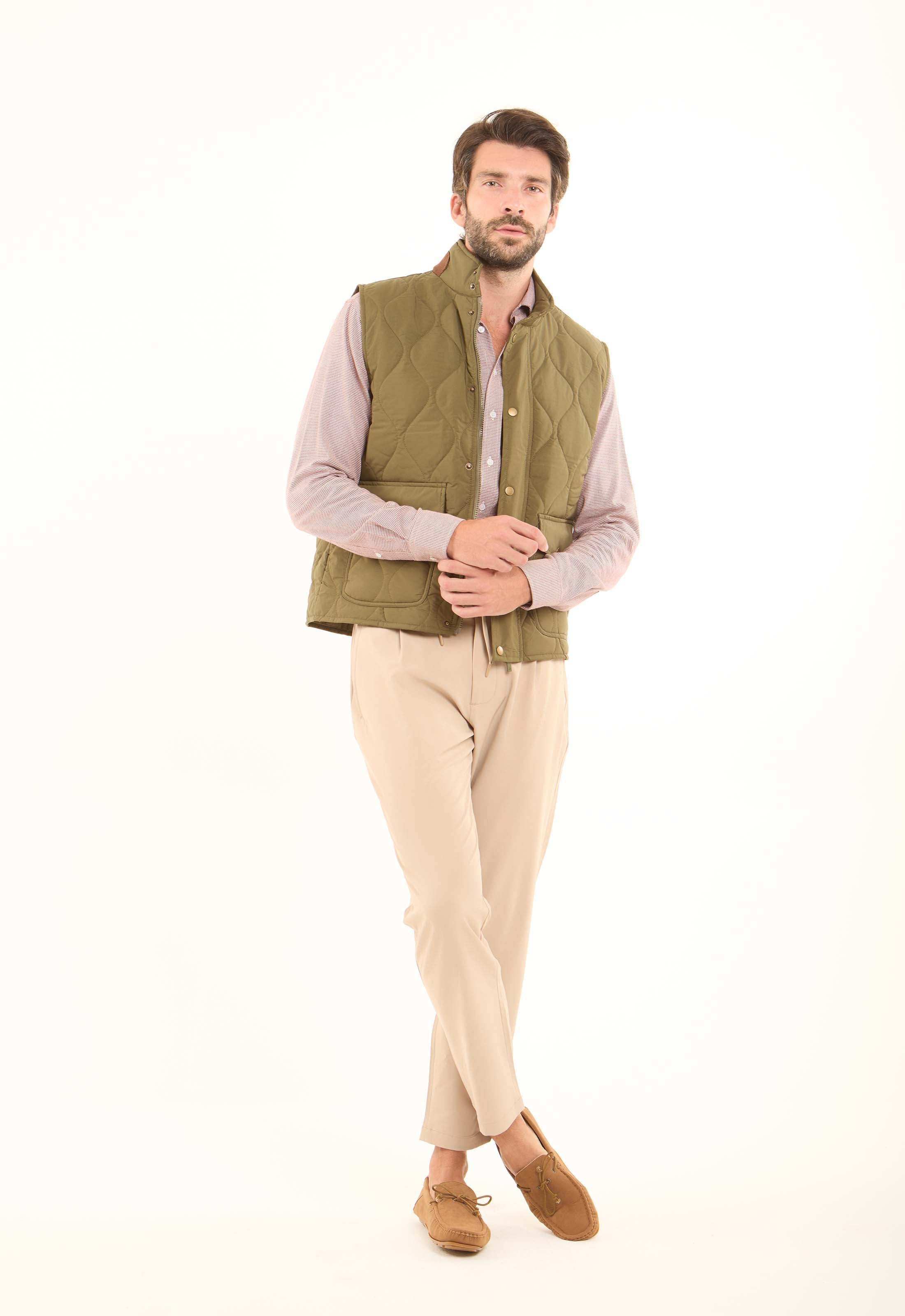 Patterned Long Sleeves Shirt with Classic Collar - Image 4