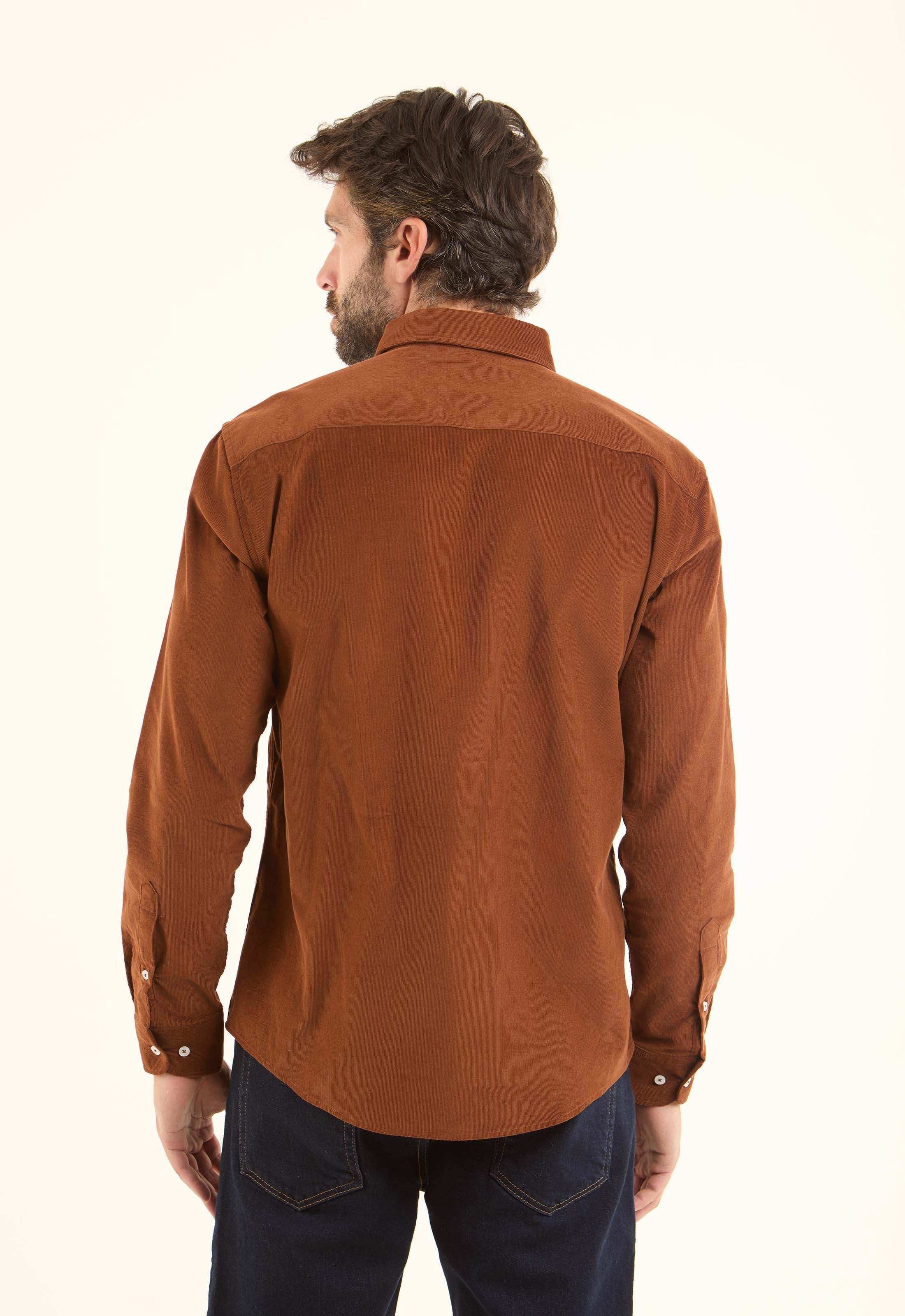 Casual Ribbed Long Sleeves Shirt with Pockets - Image 7