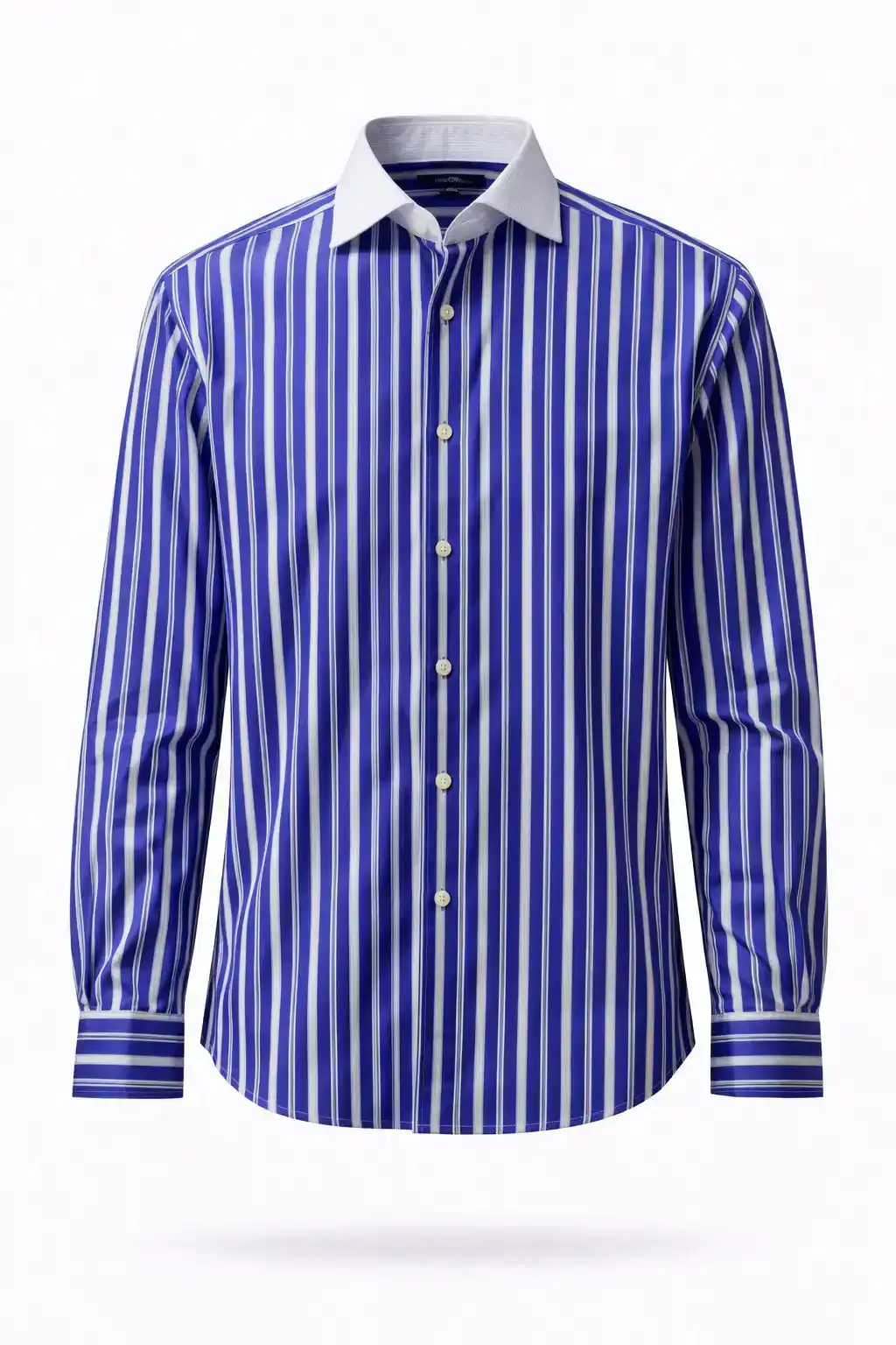 Vertical Stripe Button-Up Shirt
