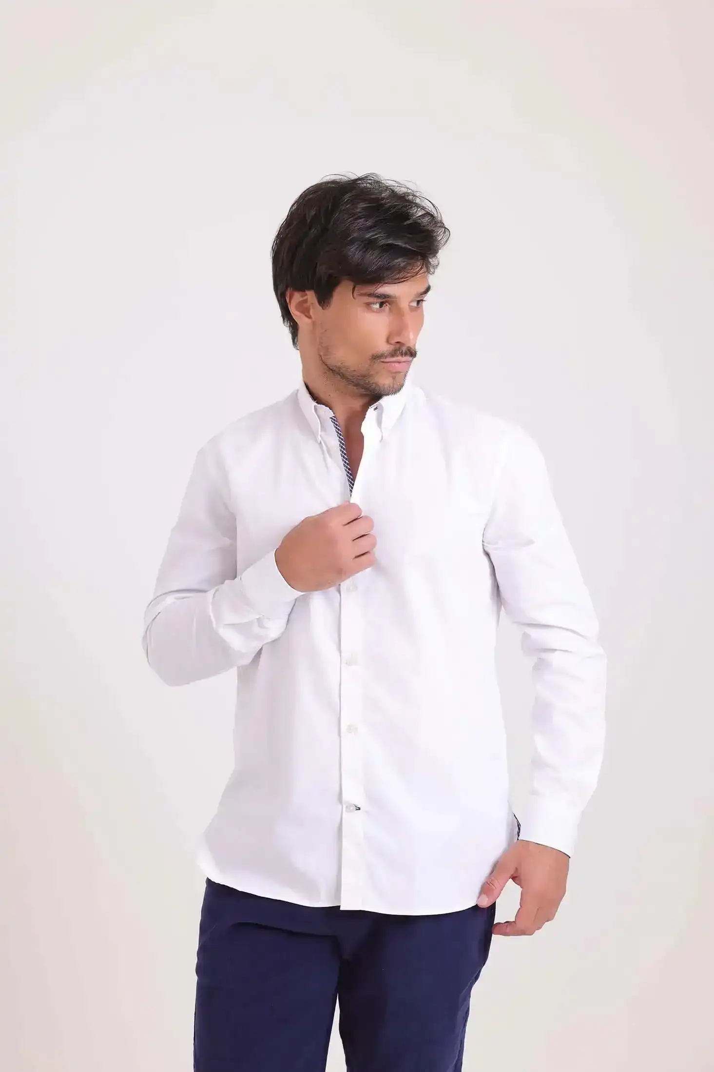 Solid Buttons Down Classic Shirt - Image 3