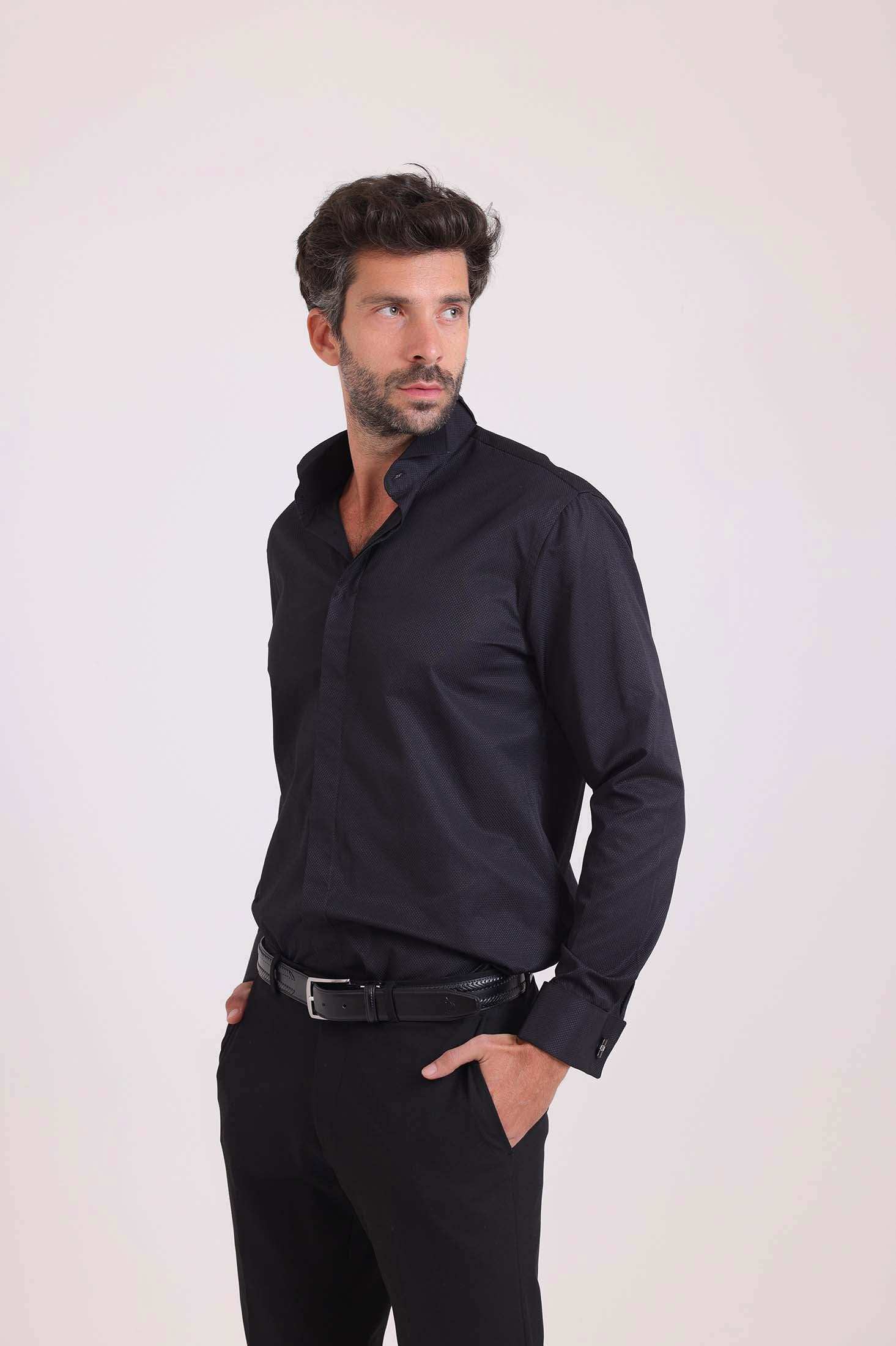 Solid Slim Fit Classic Shirt - Image 4