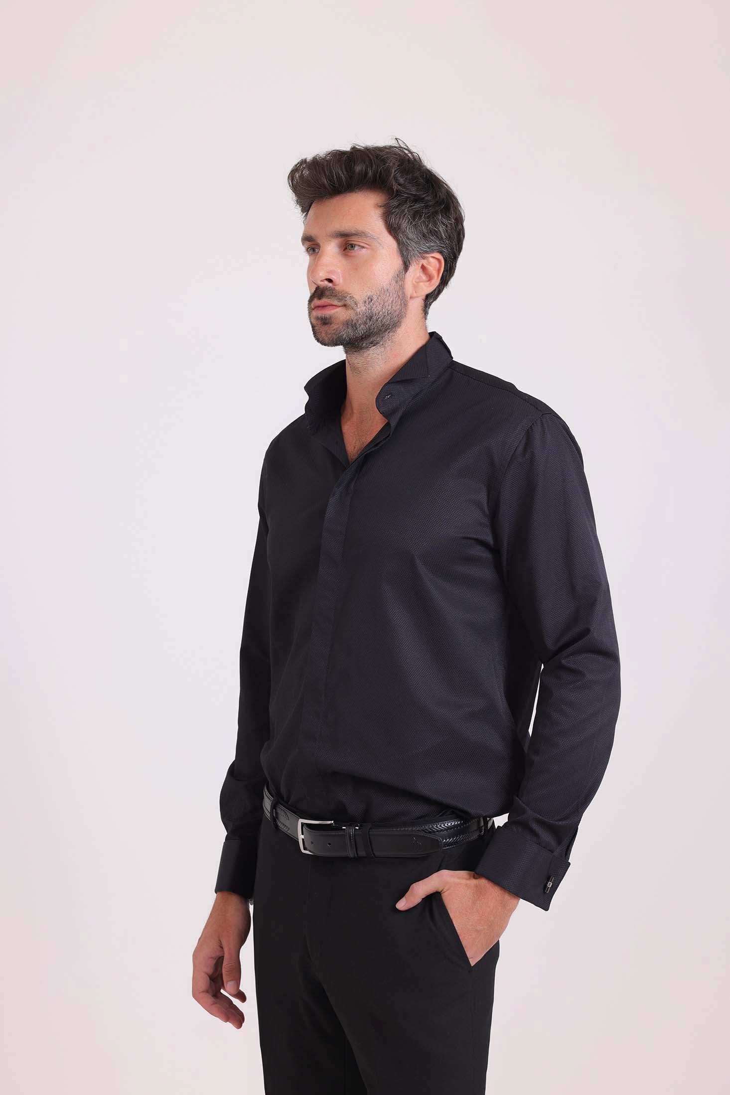 Solid Slim Fit Classic Shirt - Image 5