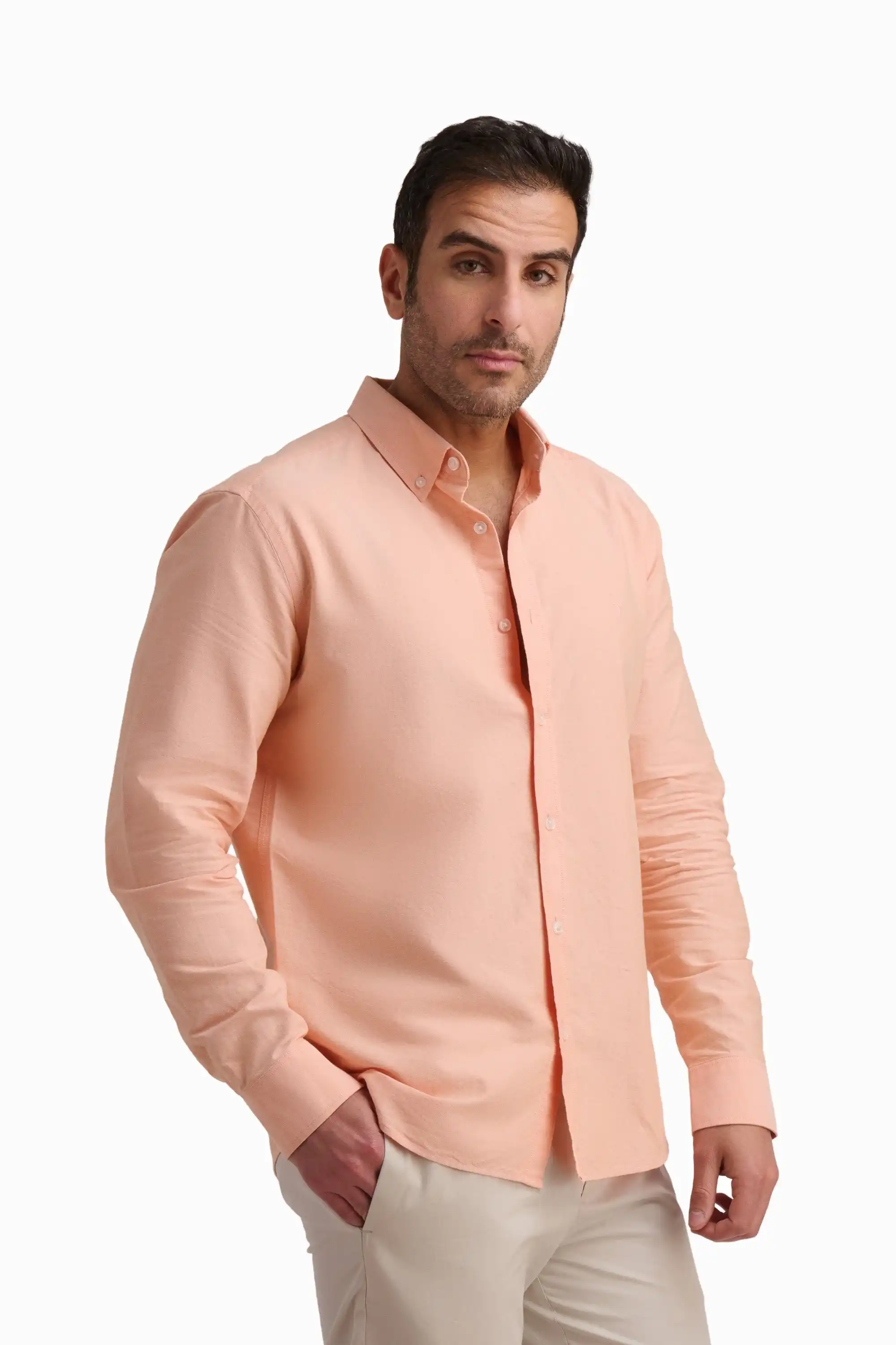 Peach Tone Cotton Shirt - Image 2