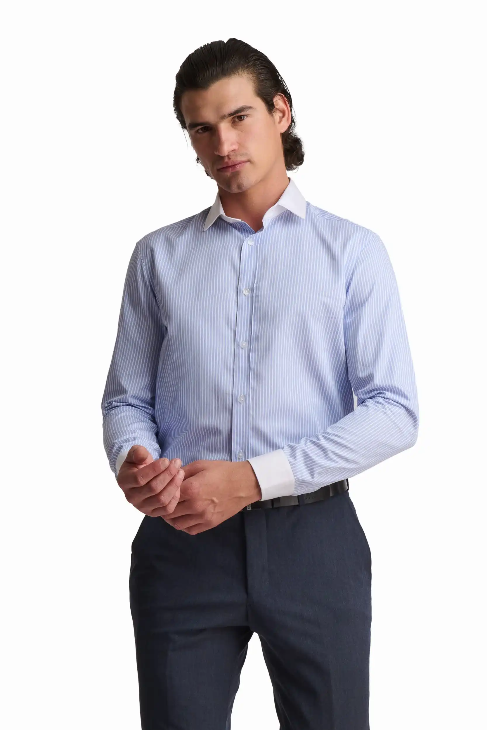 Classic Stripe Button-Up Shirt - Image 2