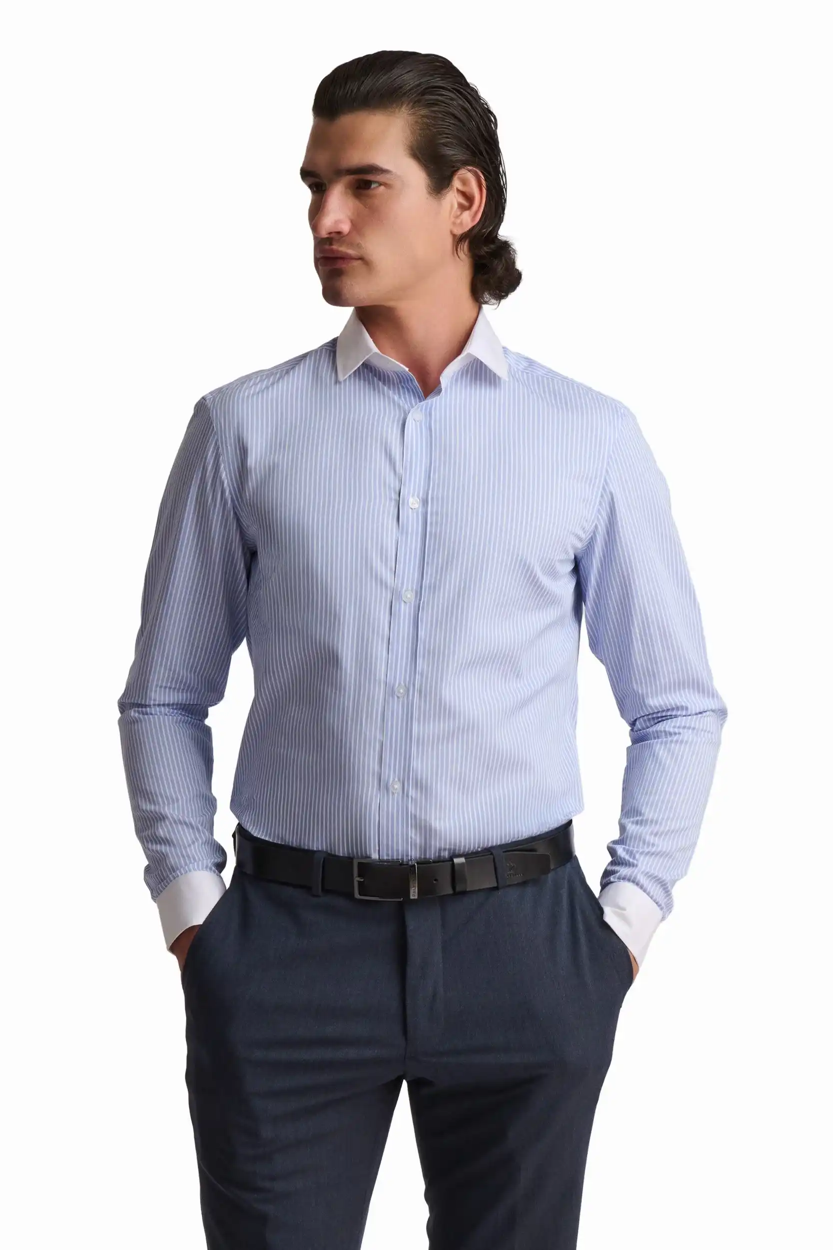 Classic Stripe Button-Up Shirt - Image 3