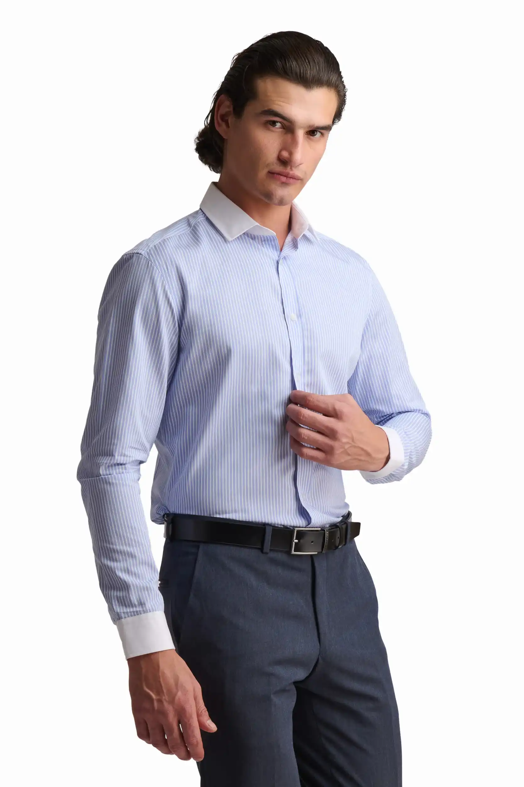 Classic Stripe Button-Up Shirt - Image 4