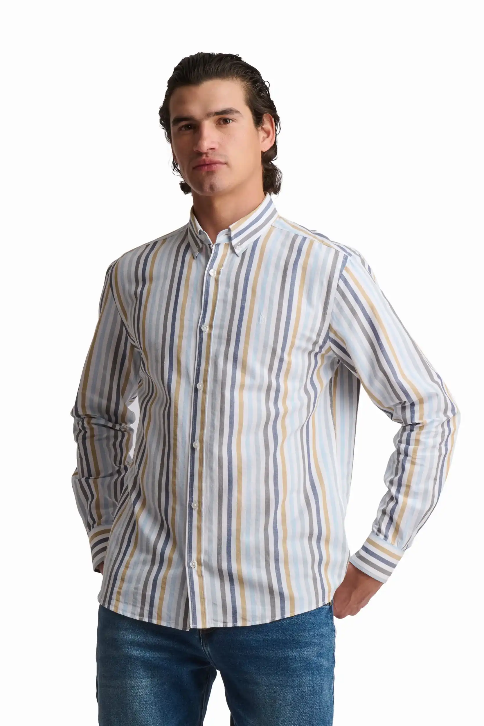 Striped Linen & Cotton Shirt - Image 2