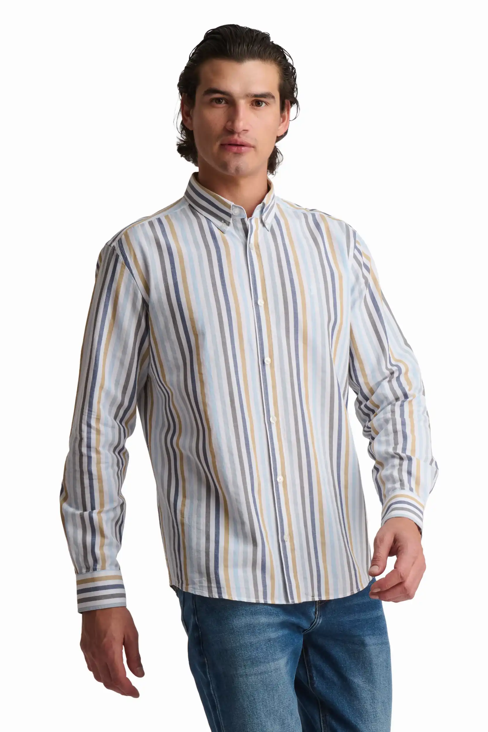 Striped Linen & Cotton Shirt - Image 3