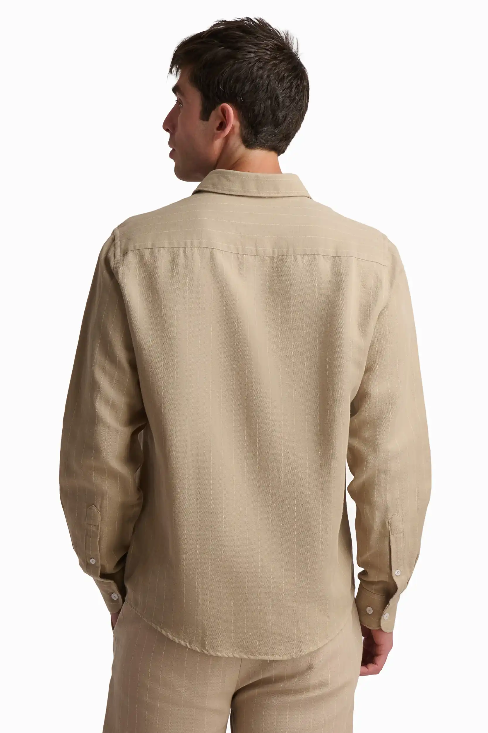 Beige Linen-Cotton Shirt - Image 5