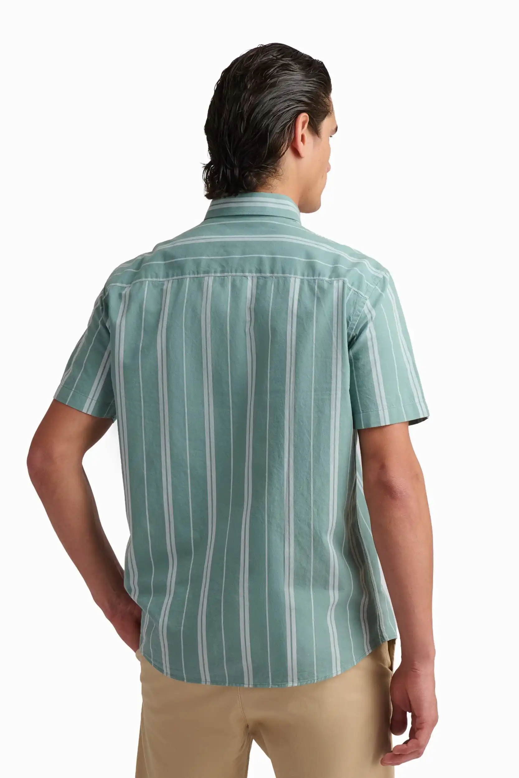 Seafoam Vertical Stripe Shirt - Image 4