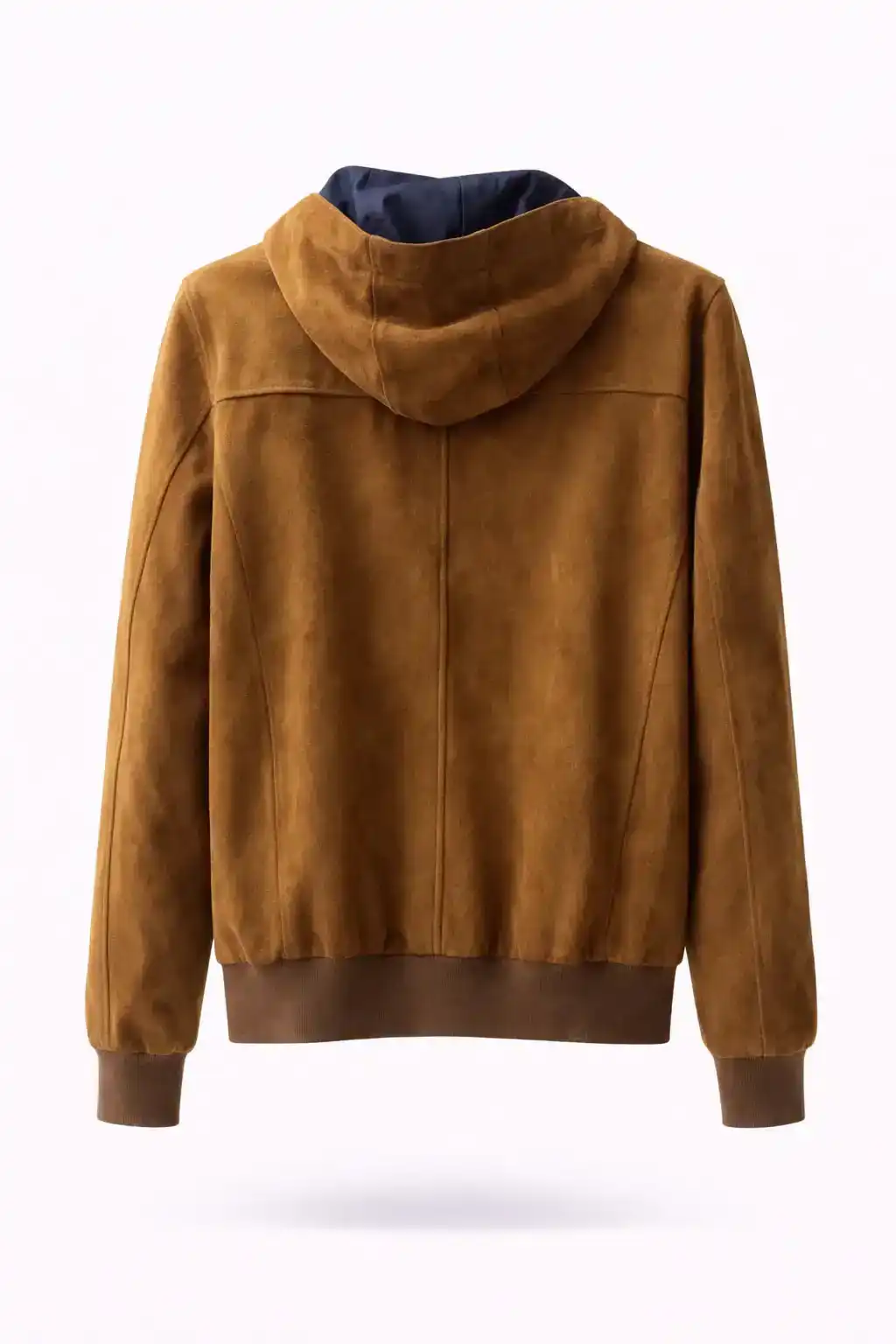 Suede-Texture Zip Hooded Jacket - Image 3