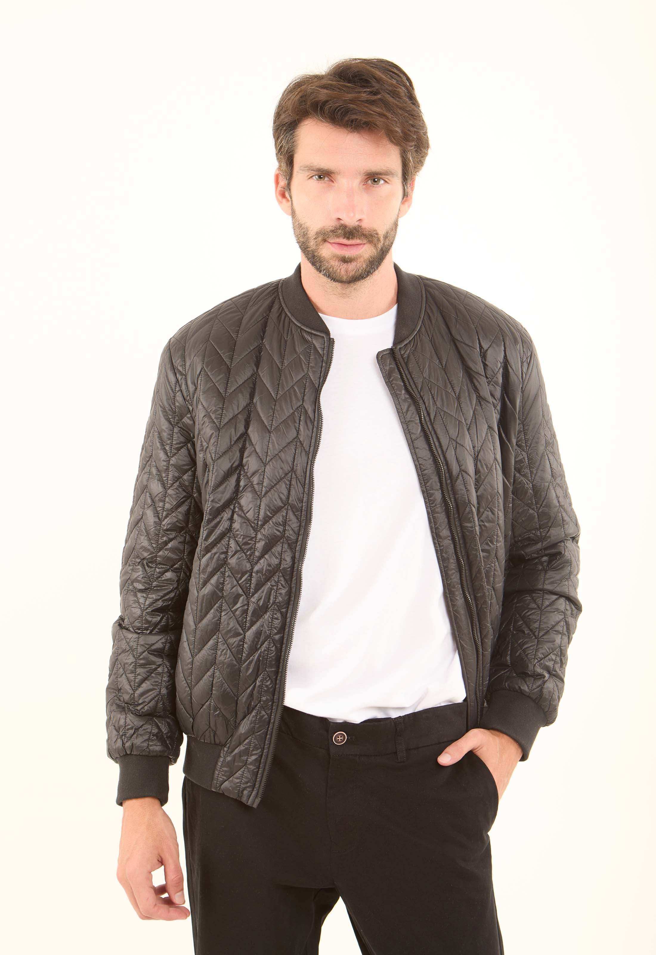 Quilted Nylon Bomber Jacket - Image 2