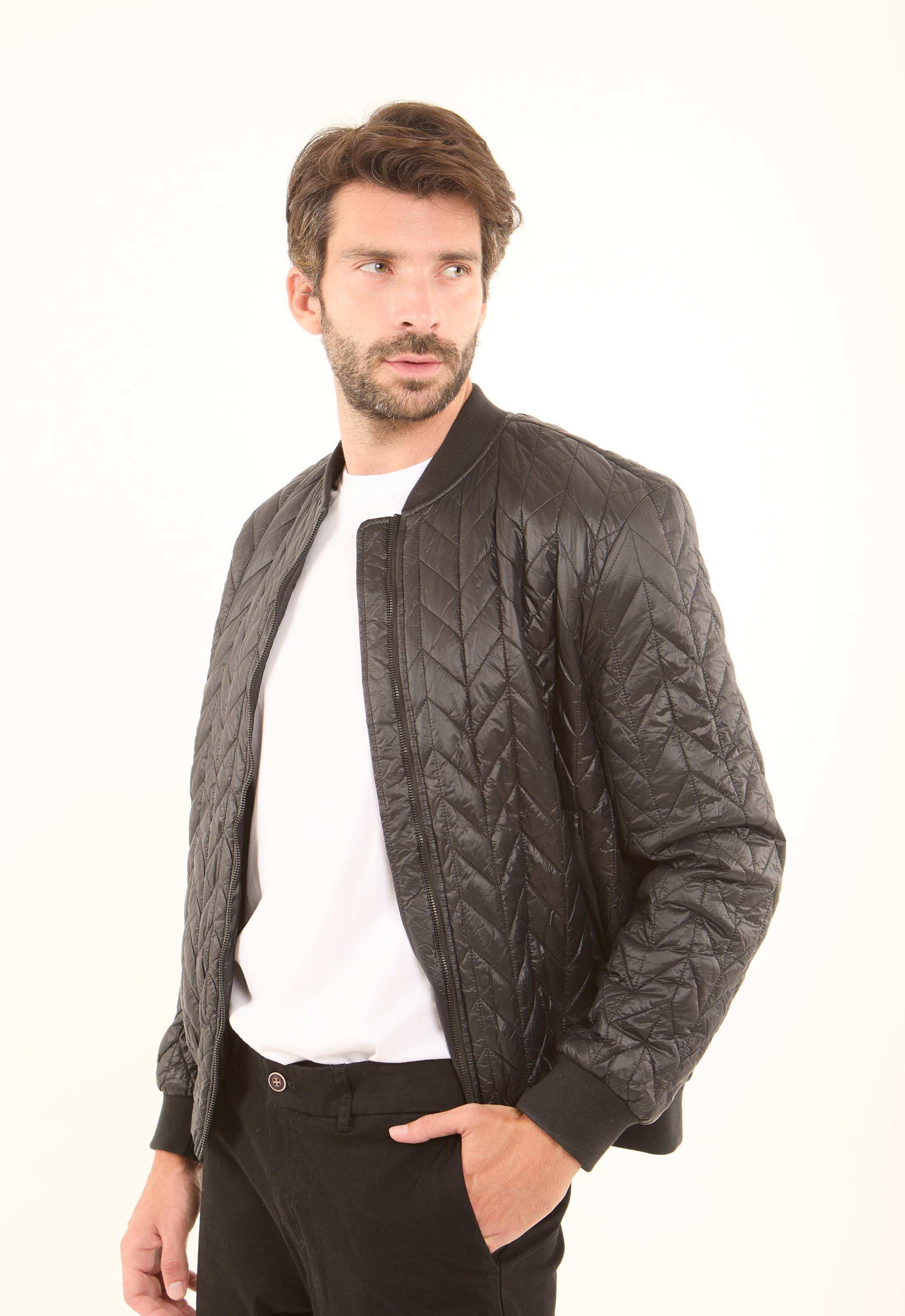 Quilted Nylon Bomber Jacket - Image 3