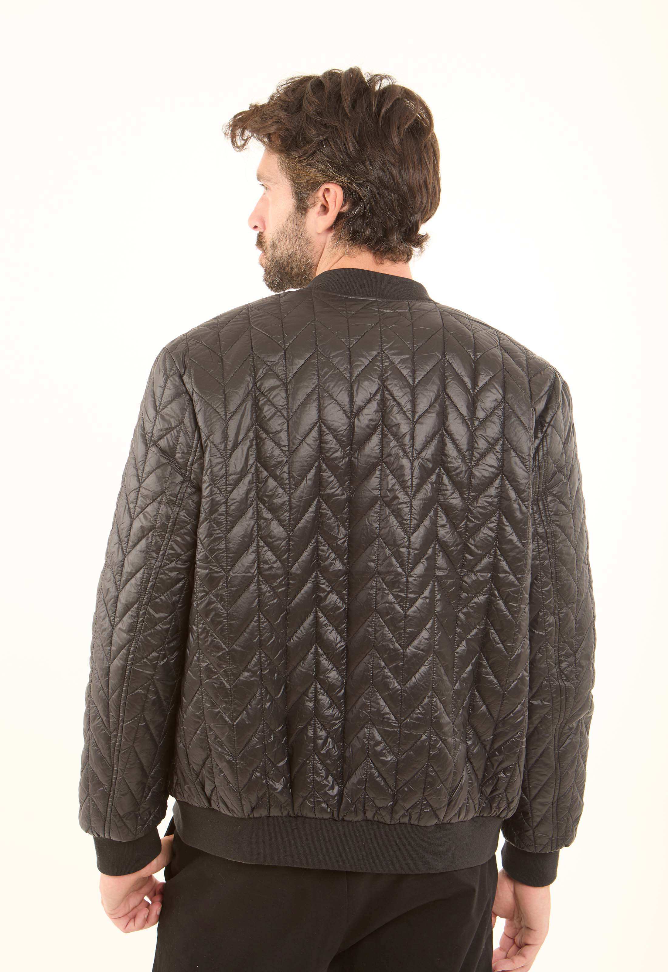 Quilted Nylon Bomber Jacket - Image 4