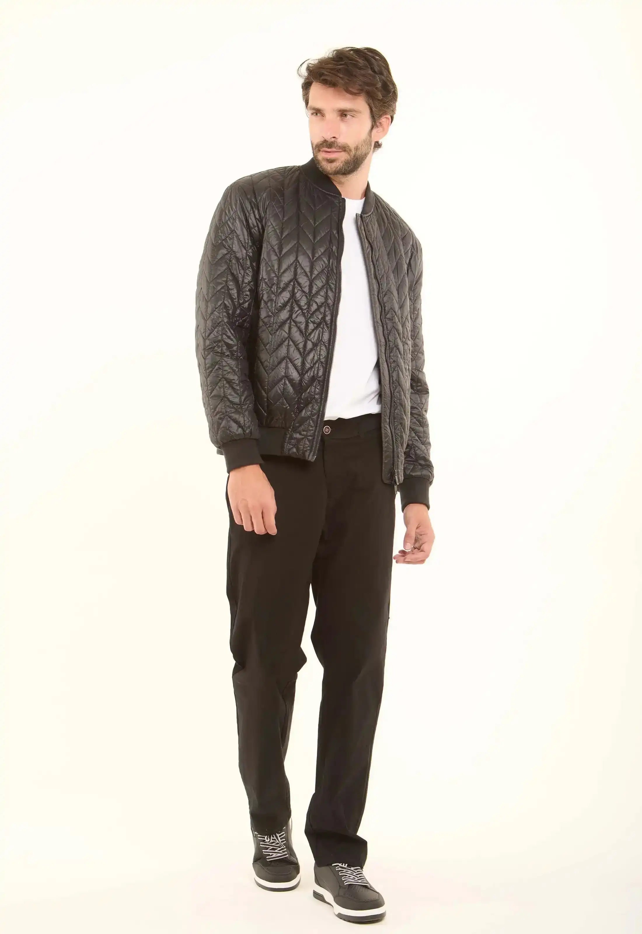 Quilted Nylon Bomber Jacket - Image 5
