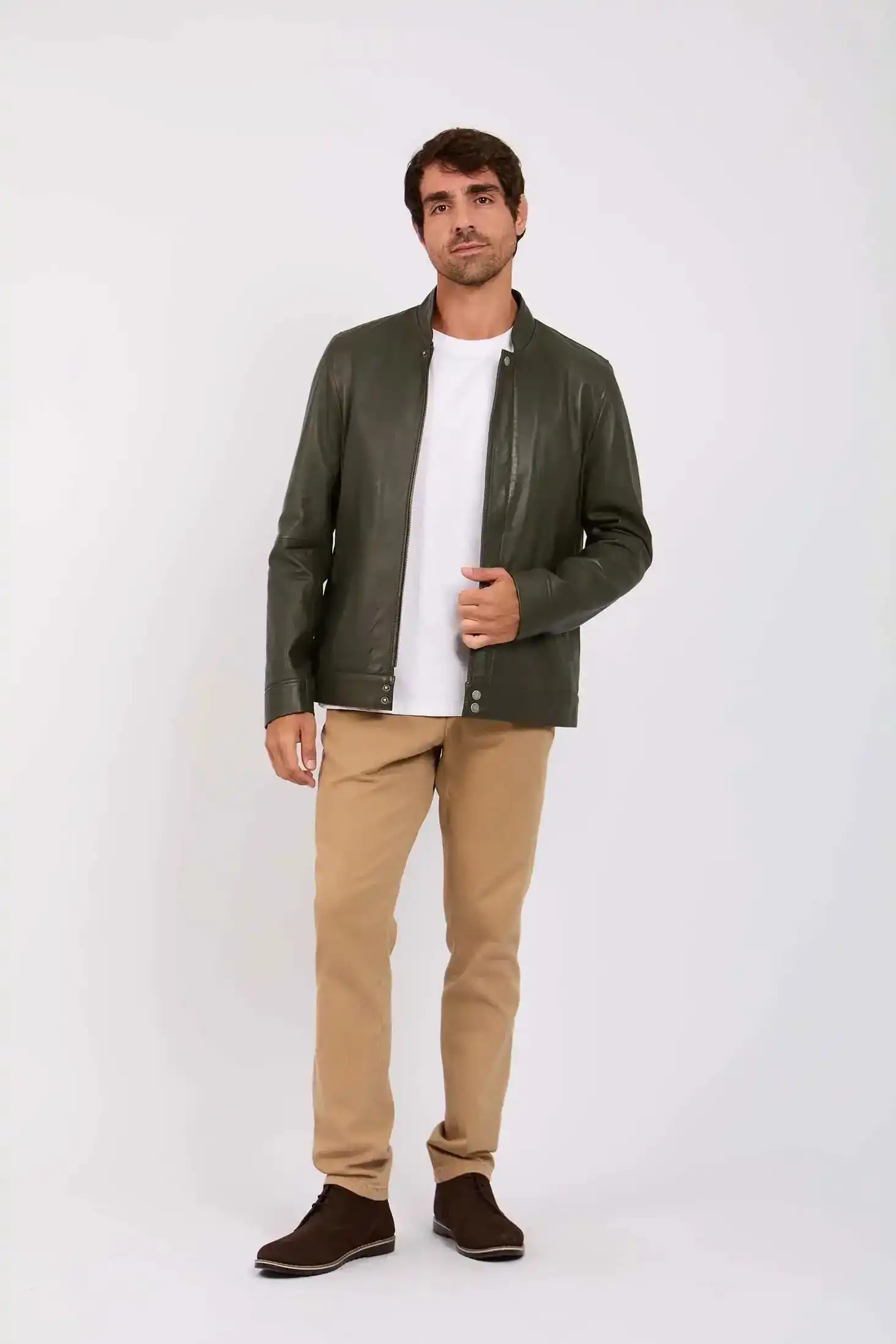 Men Regular Fit Jacket Green