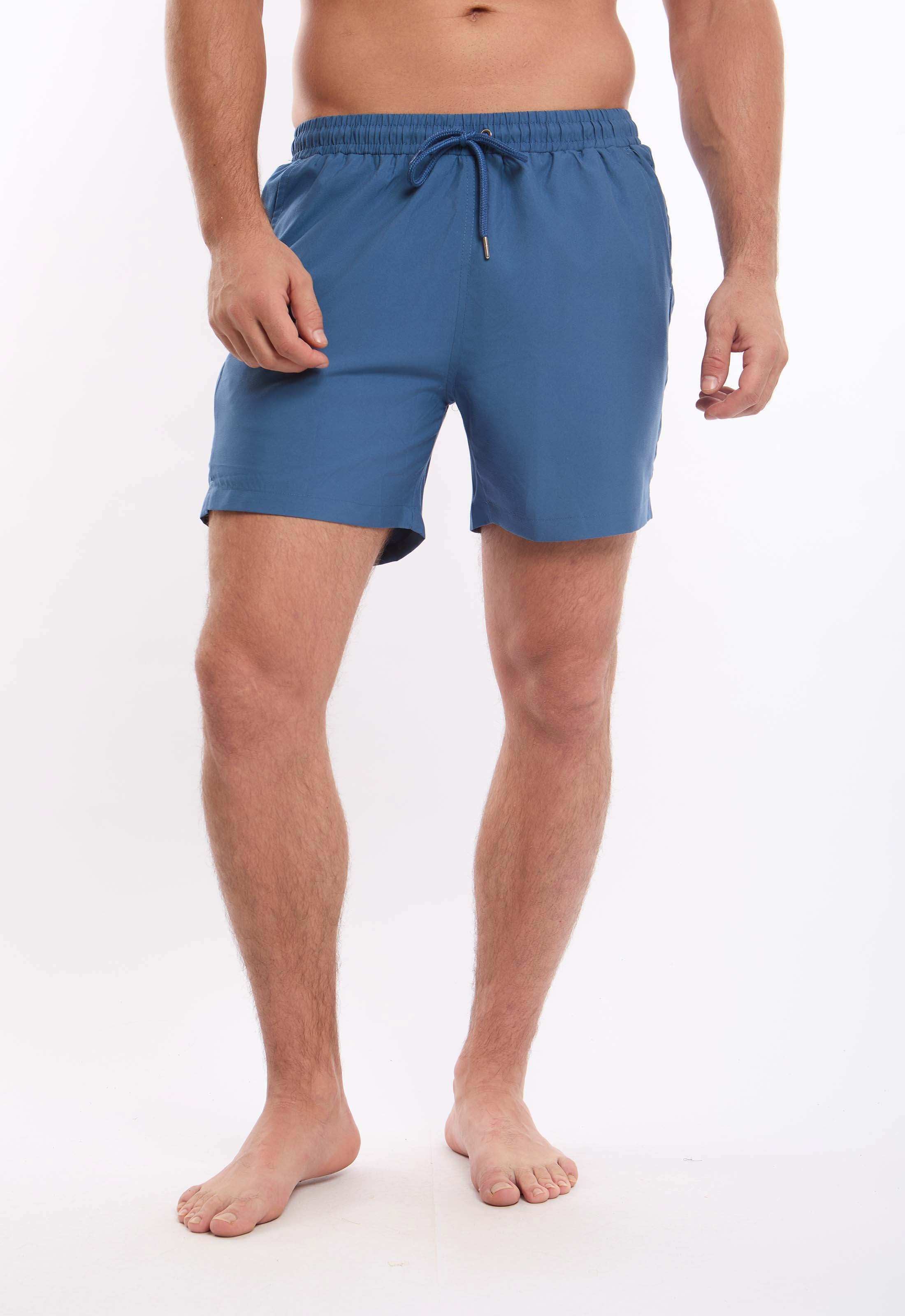 Elastic Waist with Drawstring Swim Shorts - Image 2