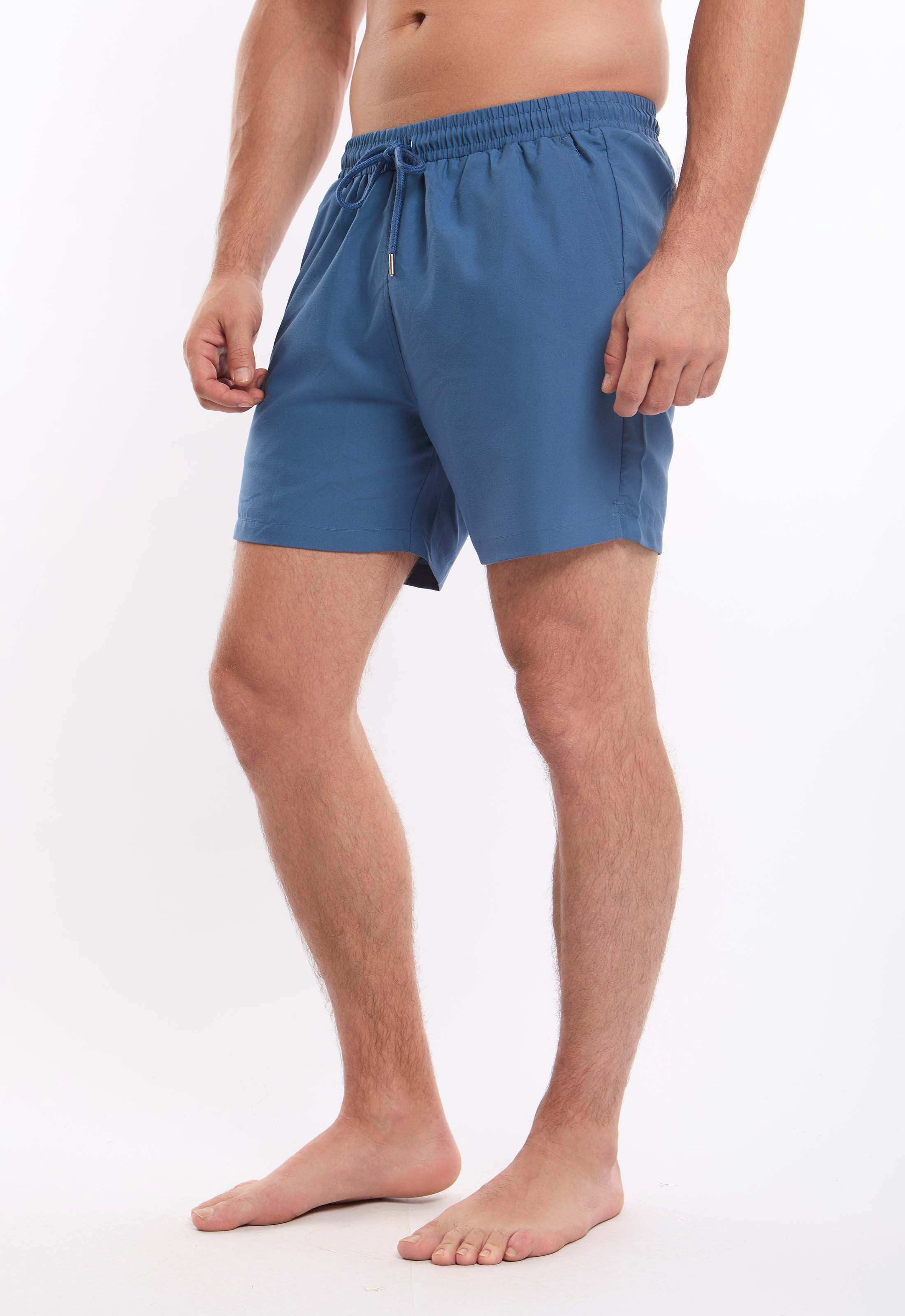 Elastic Waist with Drawstring Swim Shorts - Image 3