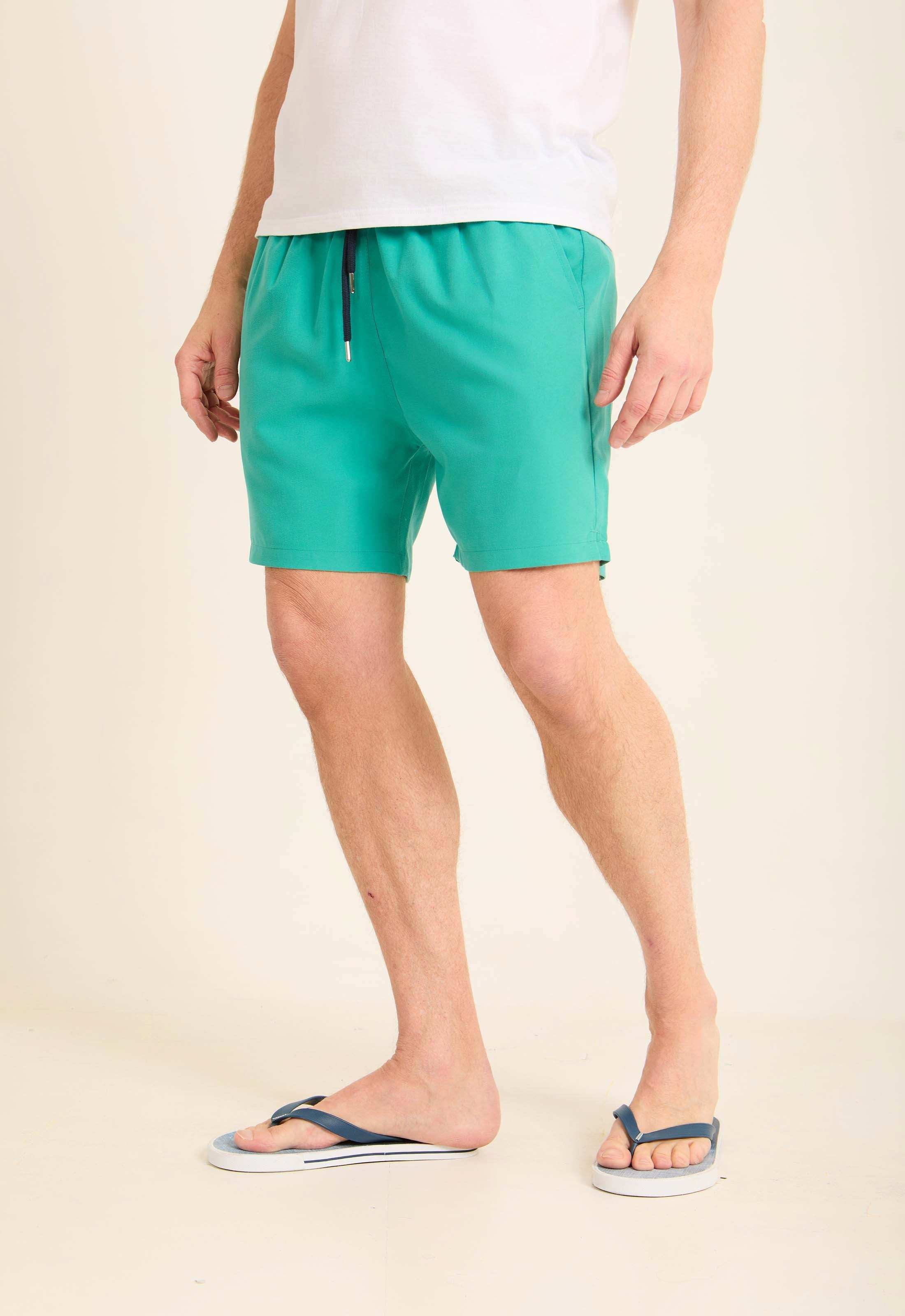 Elastic Waist with Drawstring Swim Shorts - Image 4