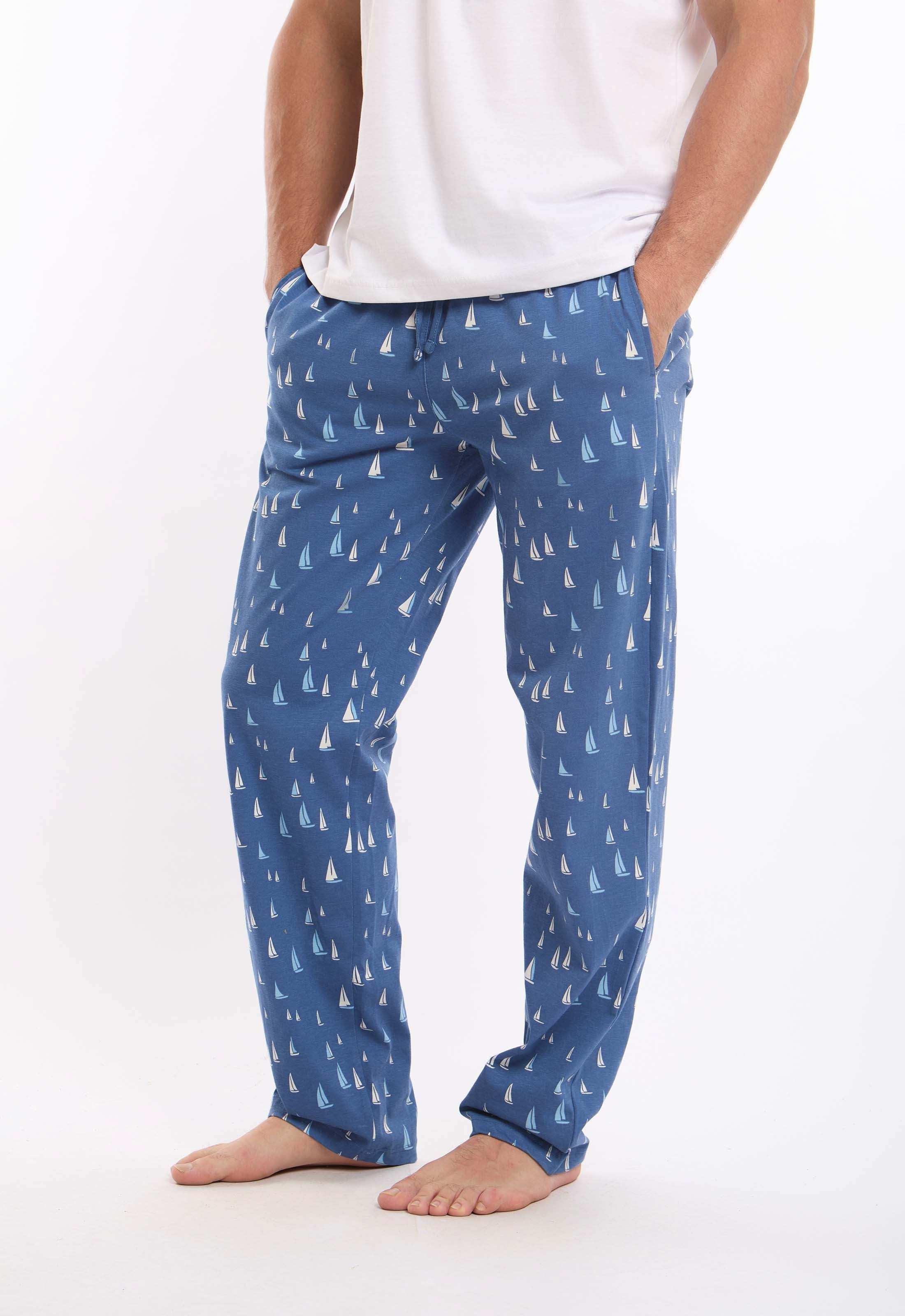 Printed Tee & Patterned Pants Pajama Set - Image 6