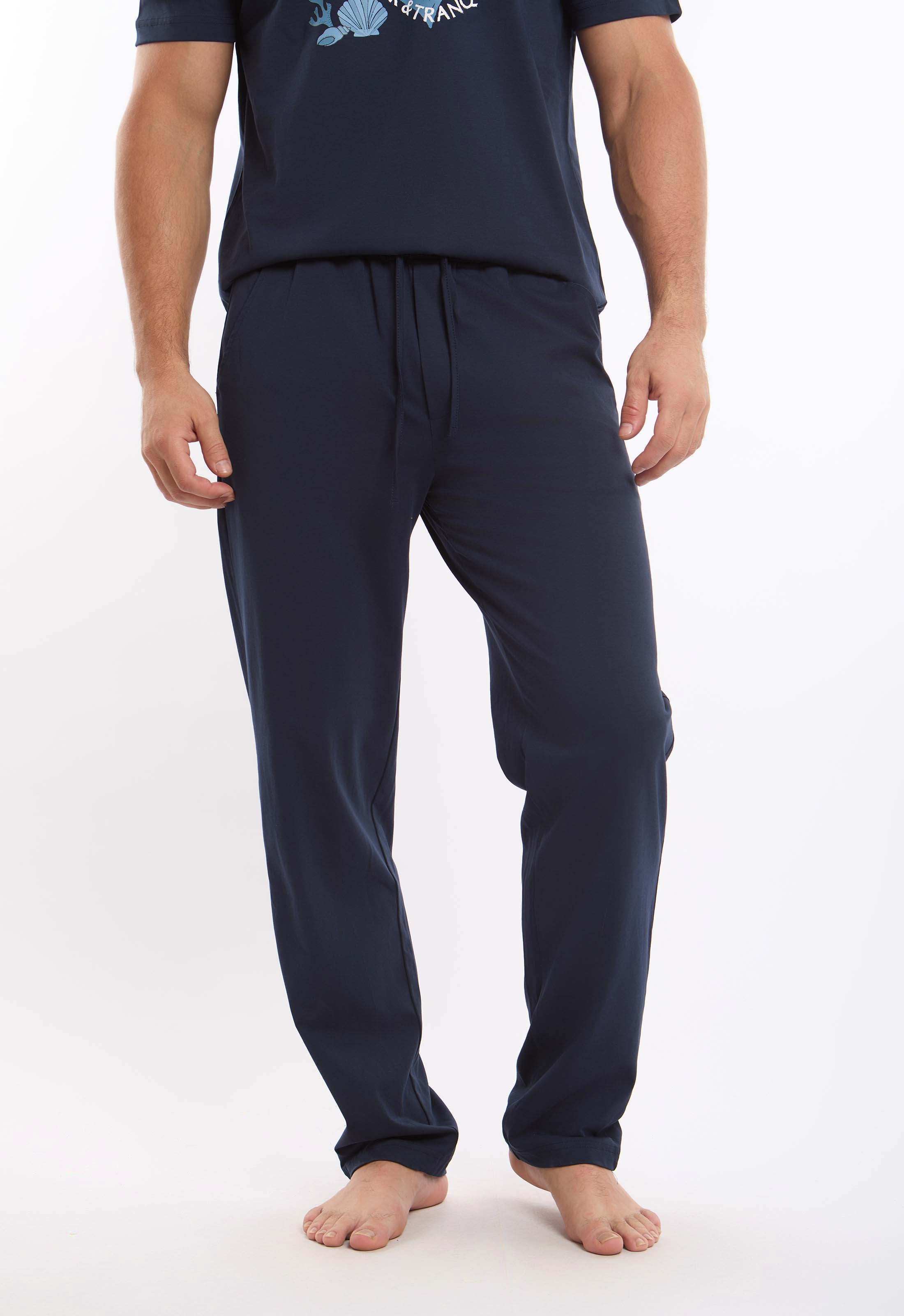 Printed Tee & Solid Pants Cotton Pajama Set - Image 3