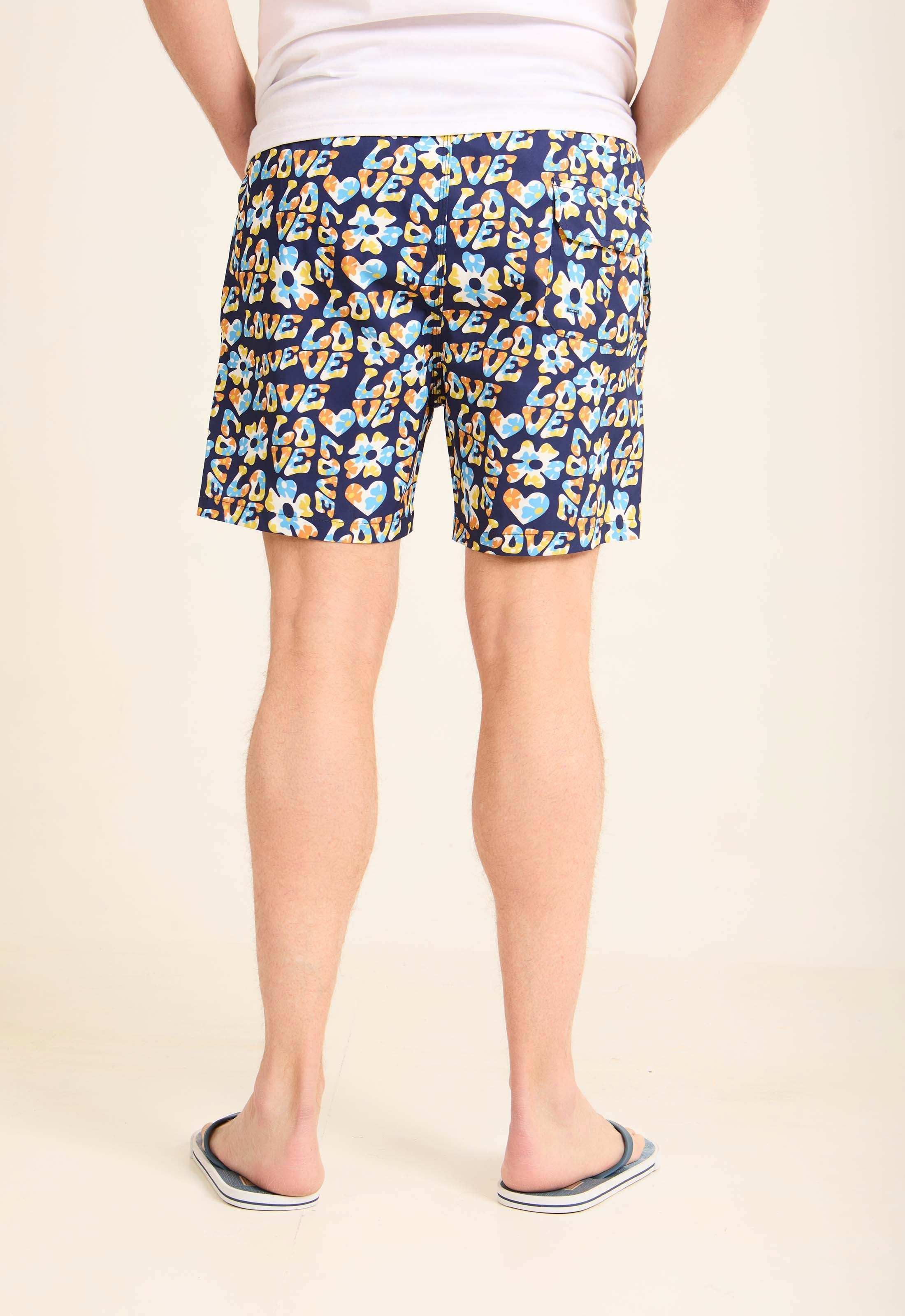 All-Over Love Pattern Swim Shorts - Image 4