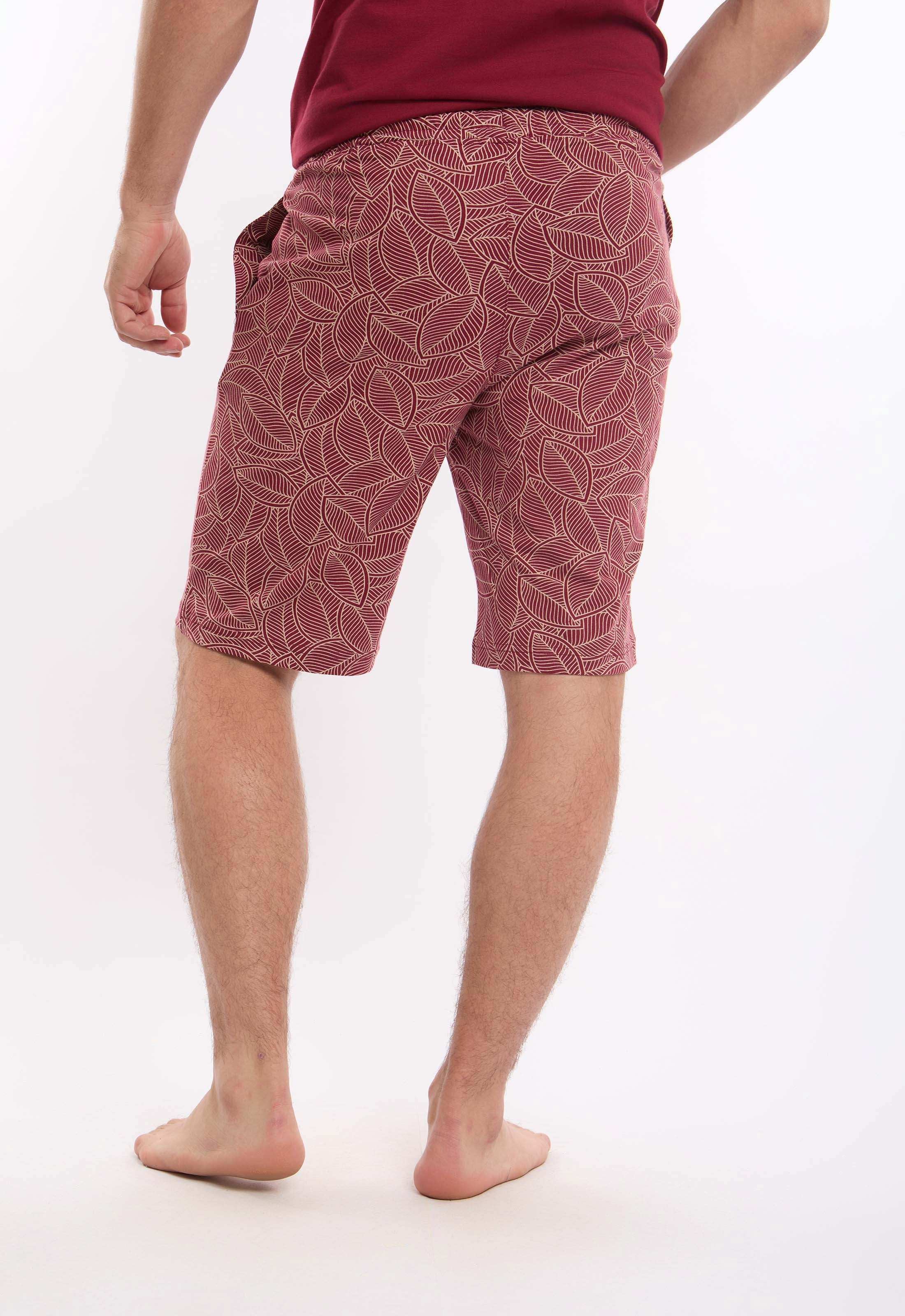 Solid Tee & Patterned Shorts Pajama Set - Image 8