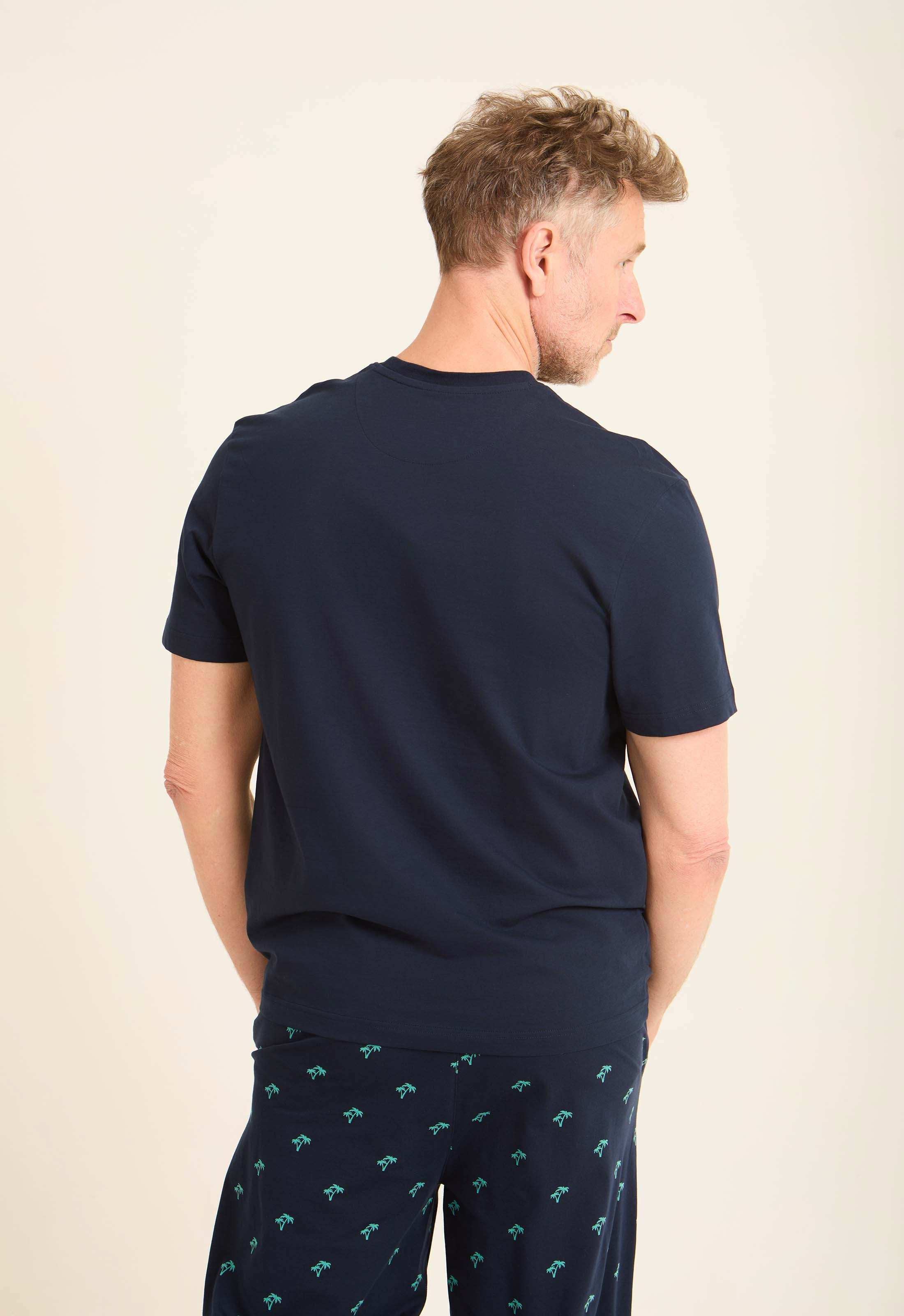Printed Tee & Patterned Pants Comfy Pajama Set - Image 4