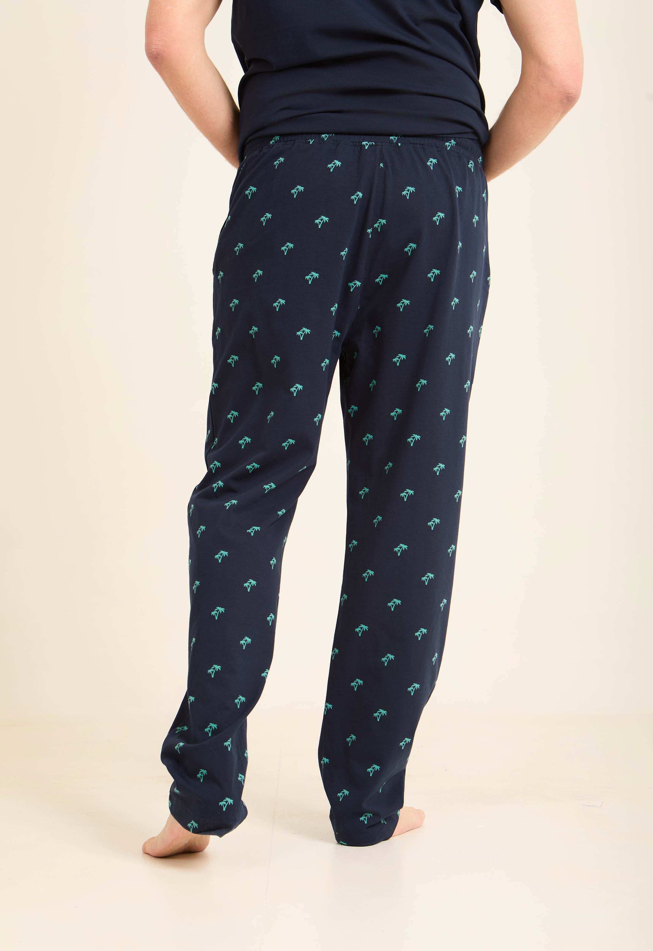 Printed Tee & Patterned Pants Comfy Pajama Set - Image 7