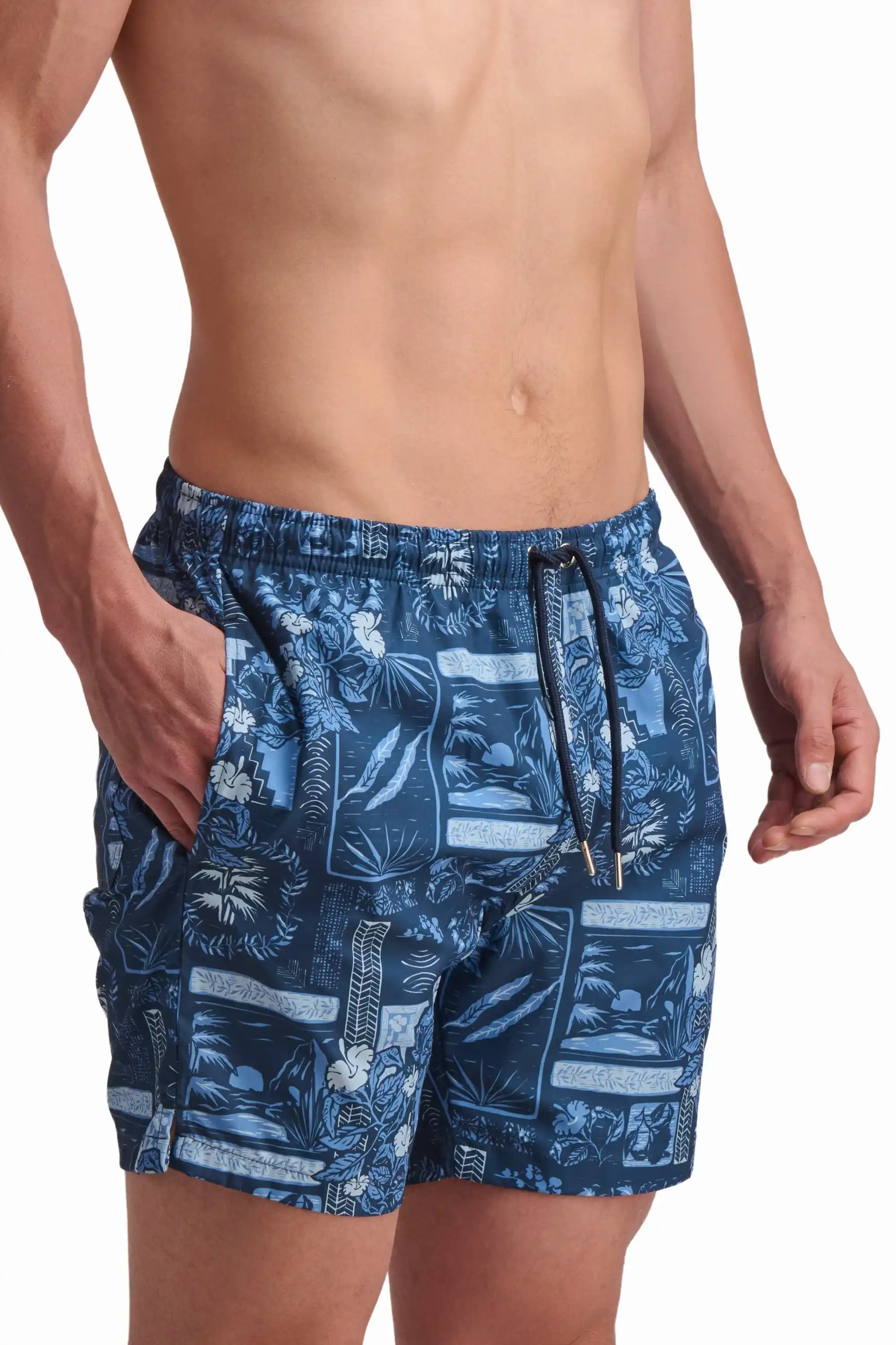 Blue Multi-Tone Swim Shorts - Image 3