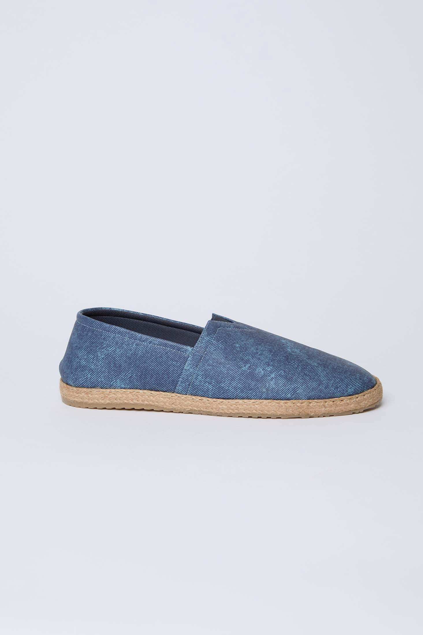 Men’s Navy Canvas Slip-On Espadrilles - Image 3