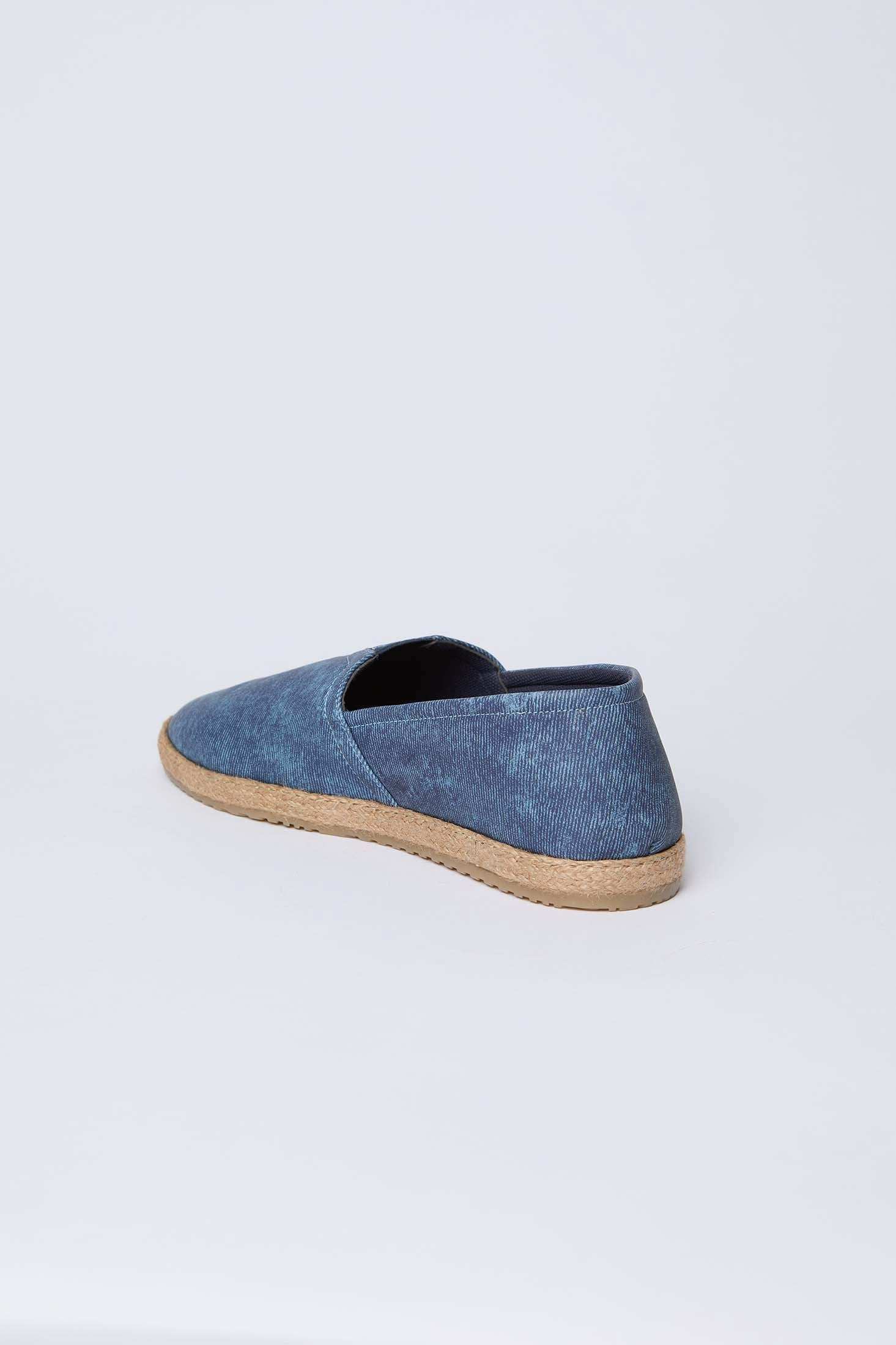 Men’s Navy Canvas Slip-On Espadrilles - Image 4