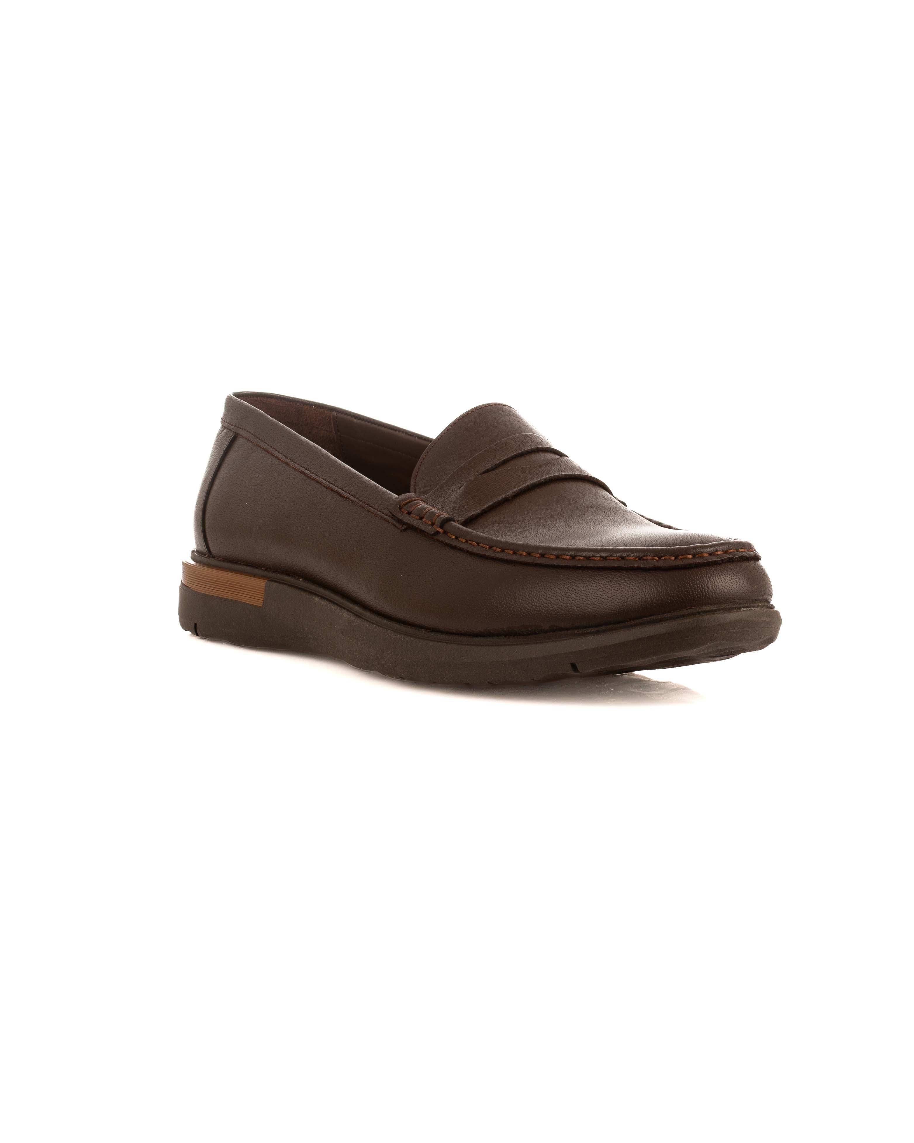 Solid Leather Slip On Shoes - Image 2