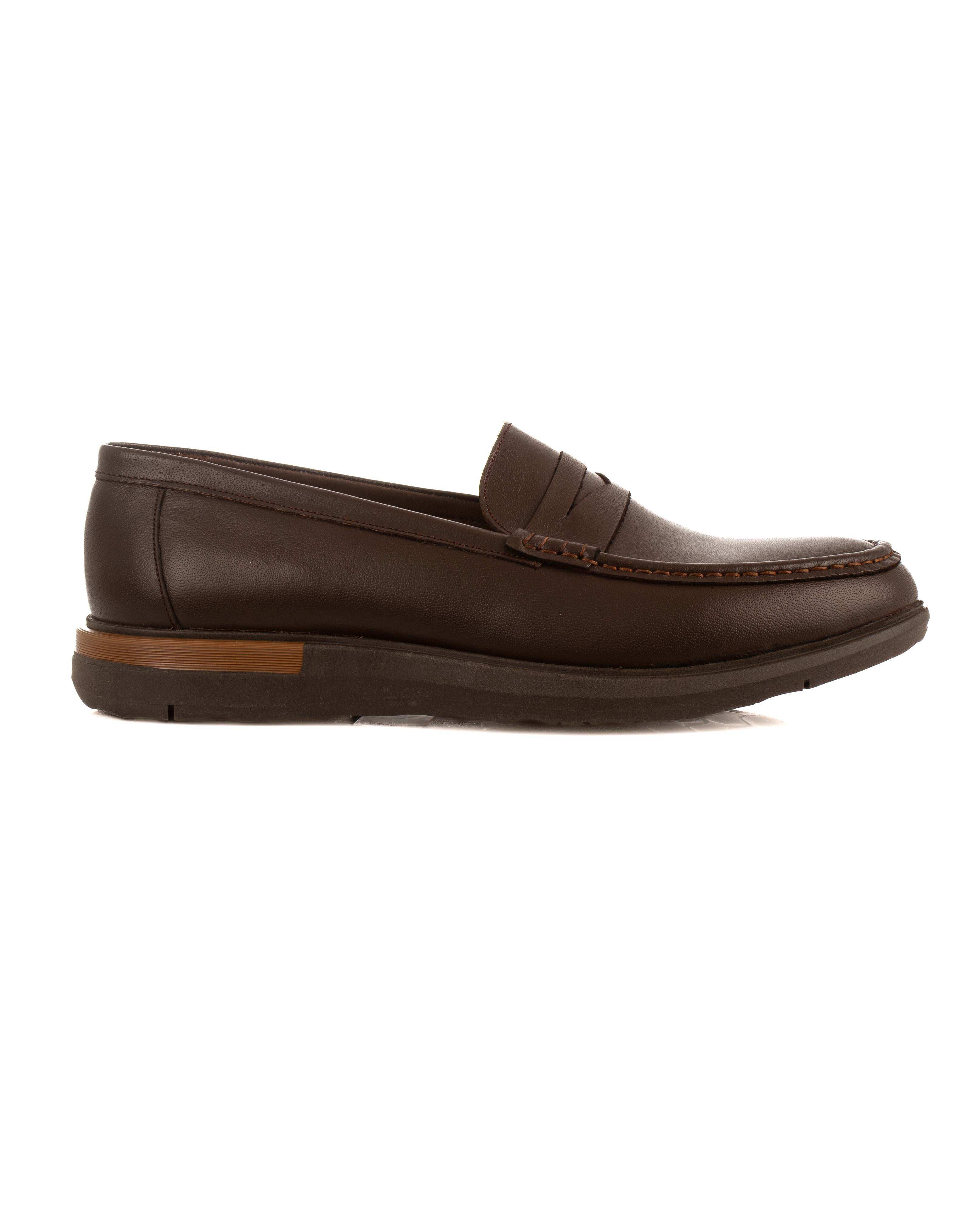 Solid Leather Slip On Shoes - Image 3