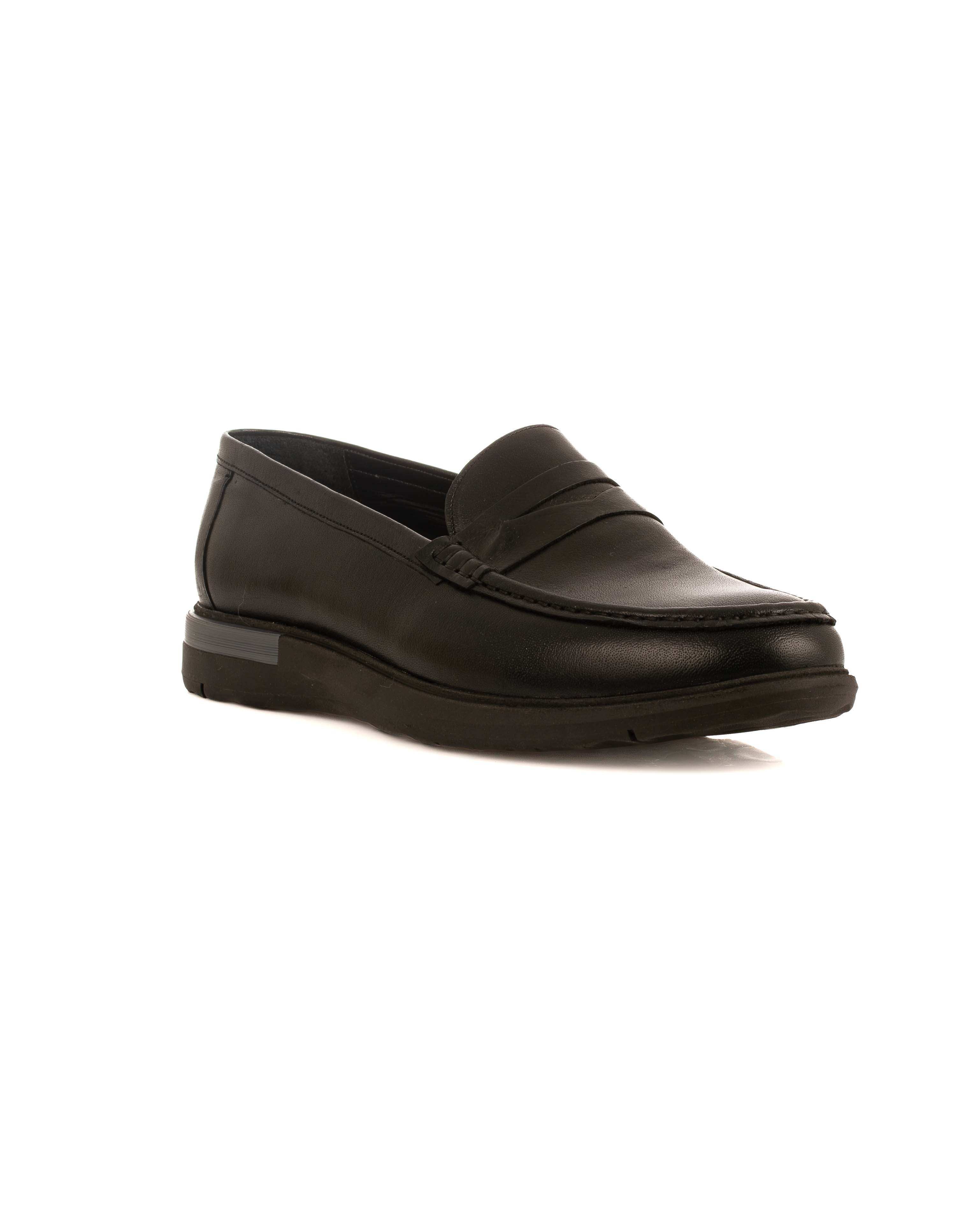 Solid Leather Slip On Shoes - Image 2