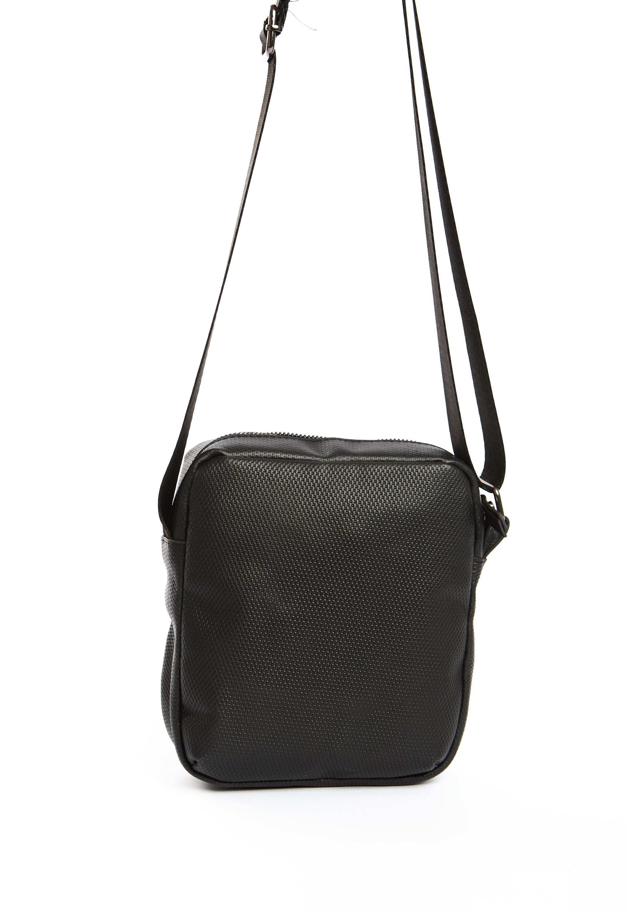 Textured Leather Zipped Crossbody Bag - Image 3