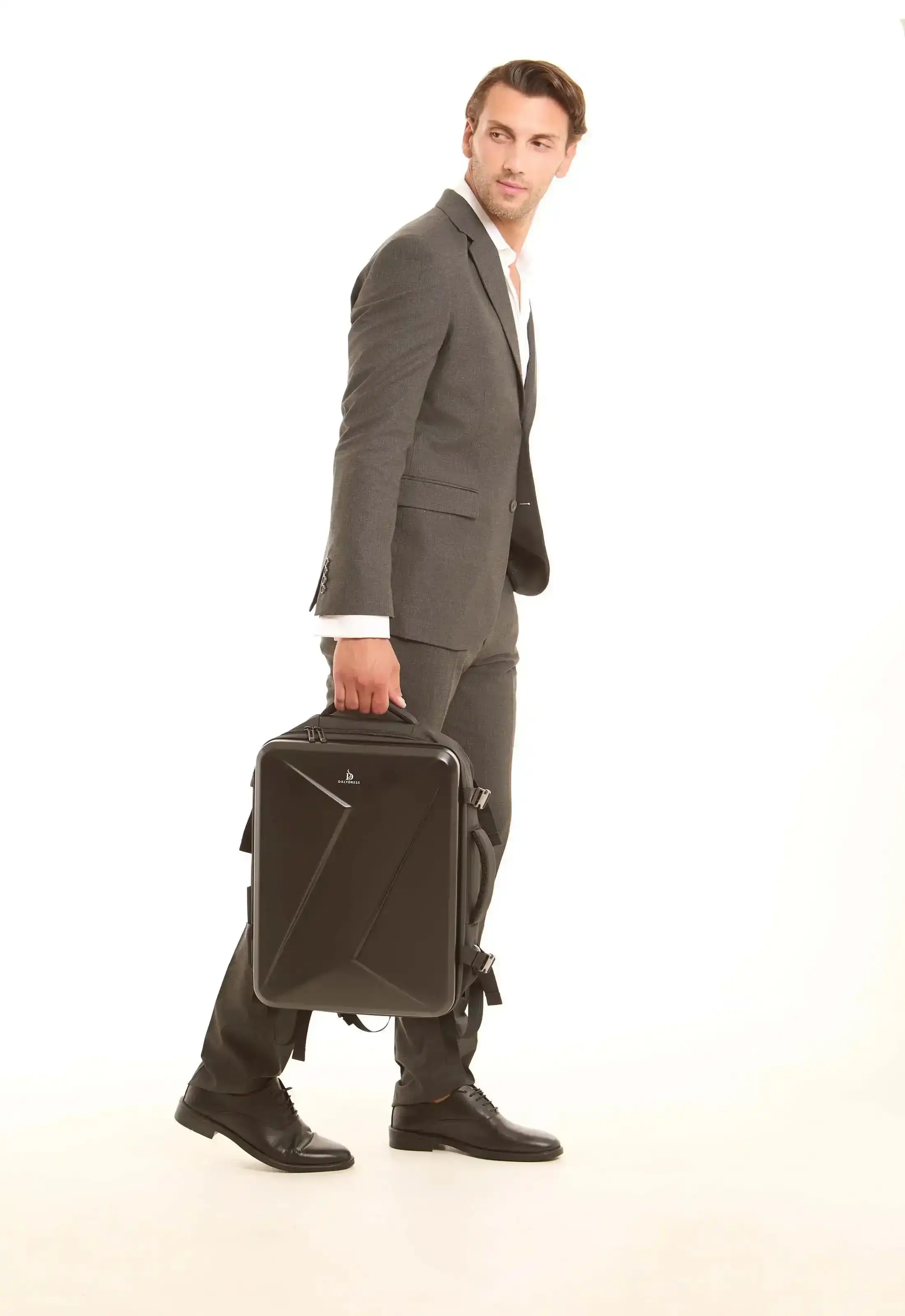 Geometric Hard-Shell Laptop Backpack - Image 3