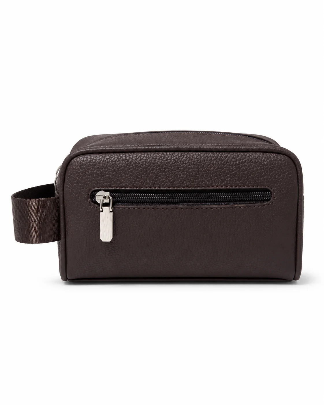 Men’s Brown Leather Toiletry Bag - Image 2