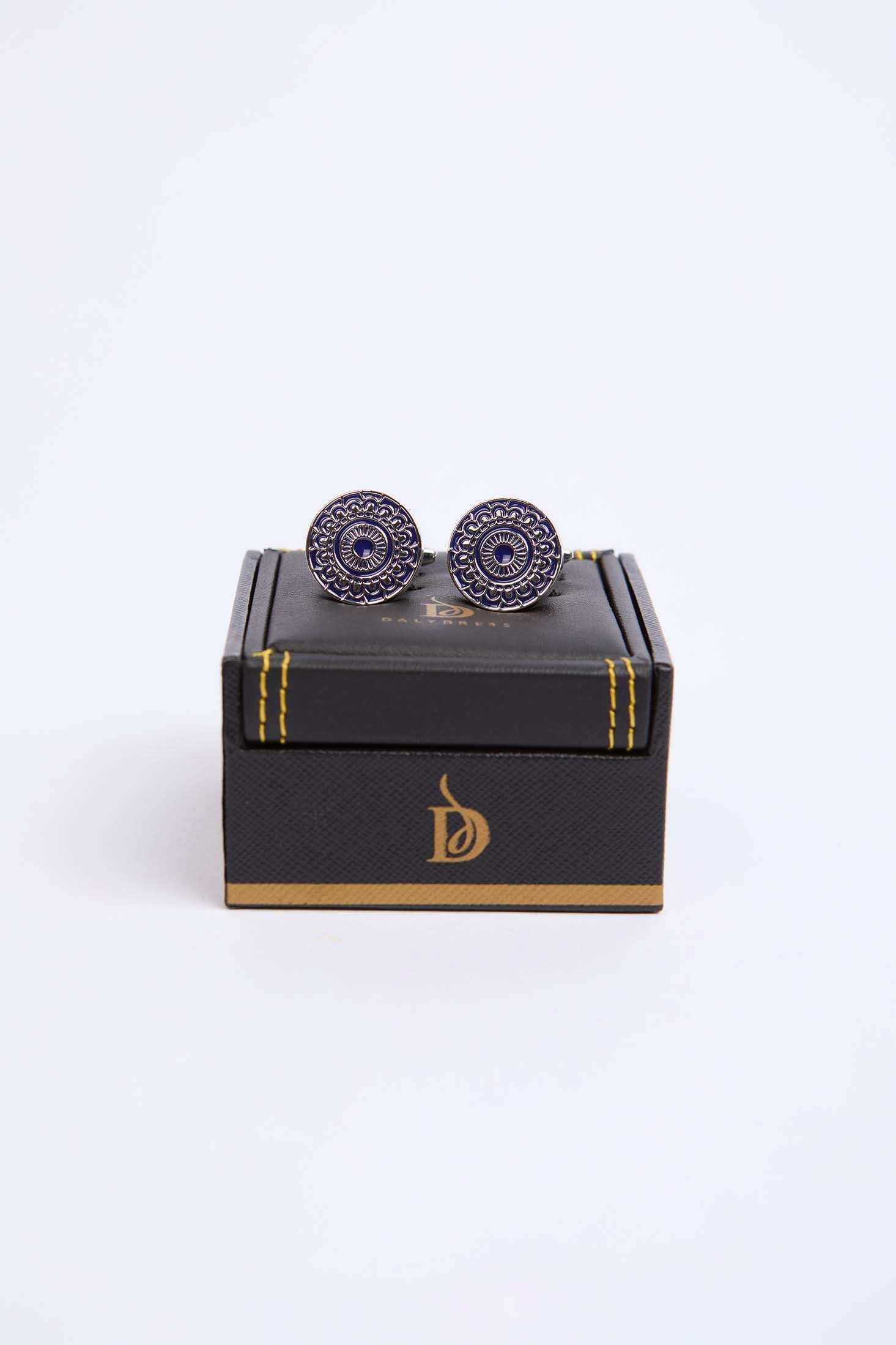 Men Regular Fit Cufflink Grey