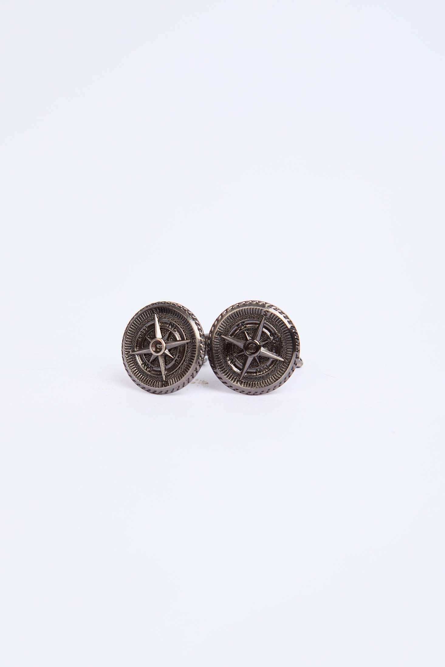 Men Regular Fit Cufflink Gun Grey - Image 3