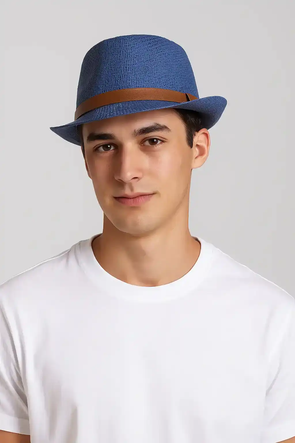 Elegant Sun Hat with Leather Strap