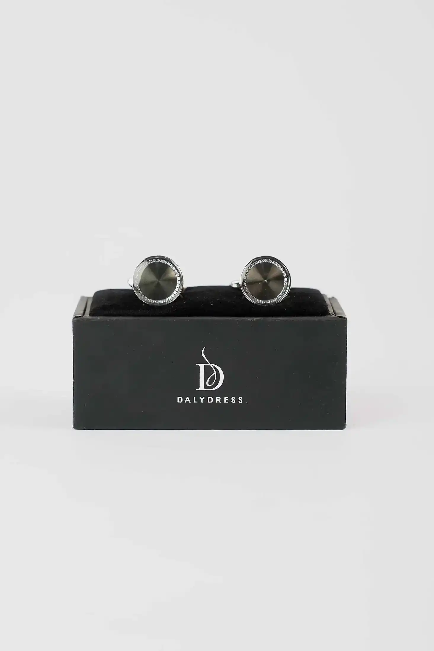 Elegant Round Silver Cufflinks - Image 3