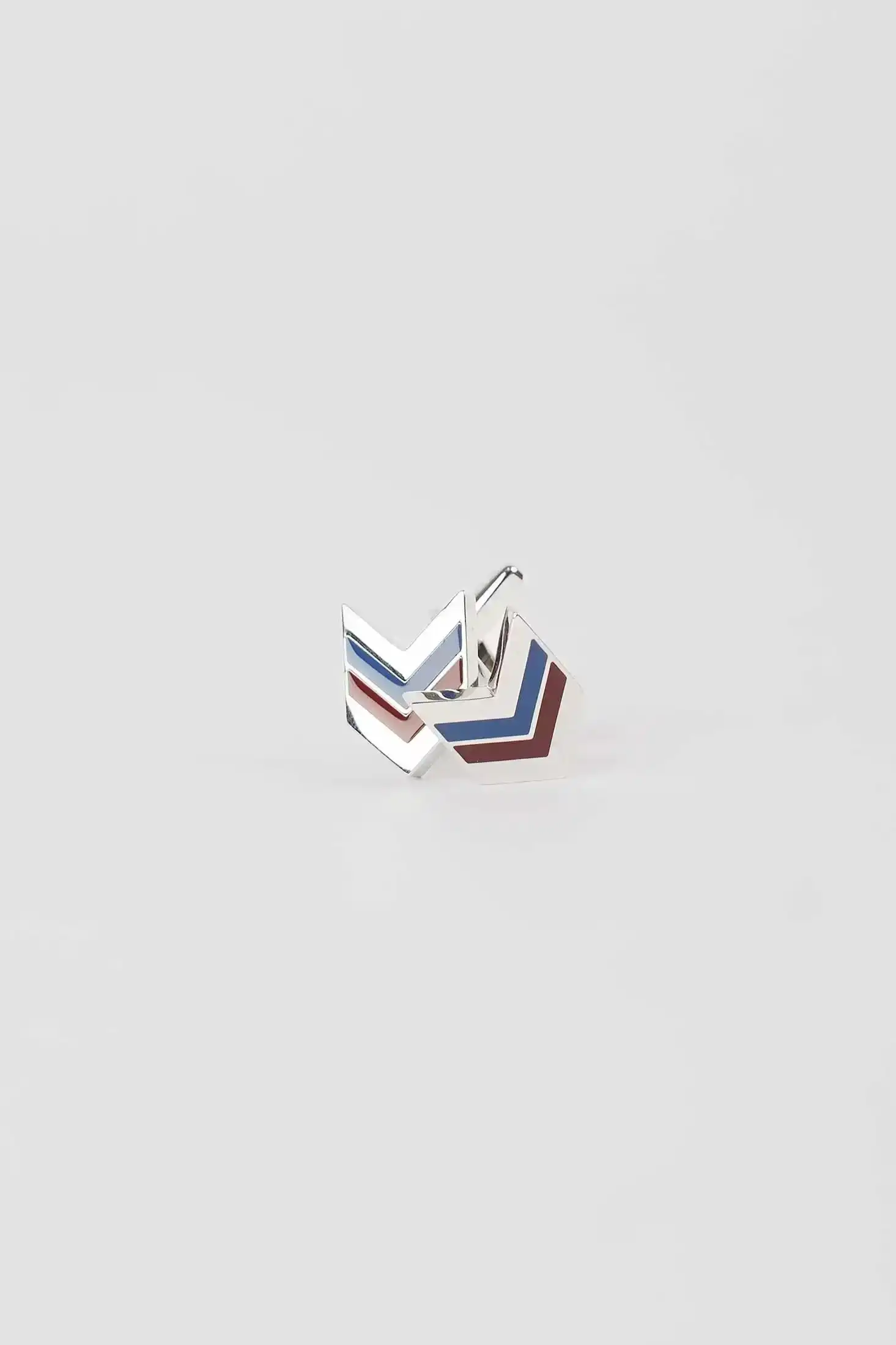 Chevron Enamel Zinc-Alloy Cufflinks - Image 3