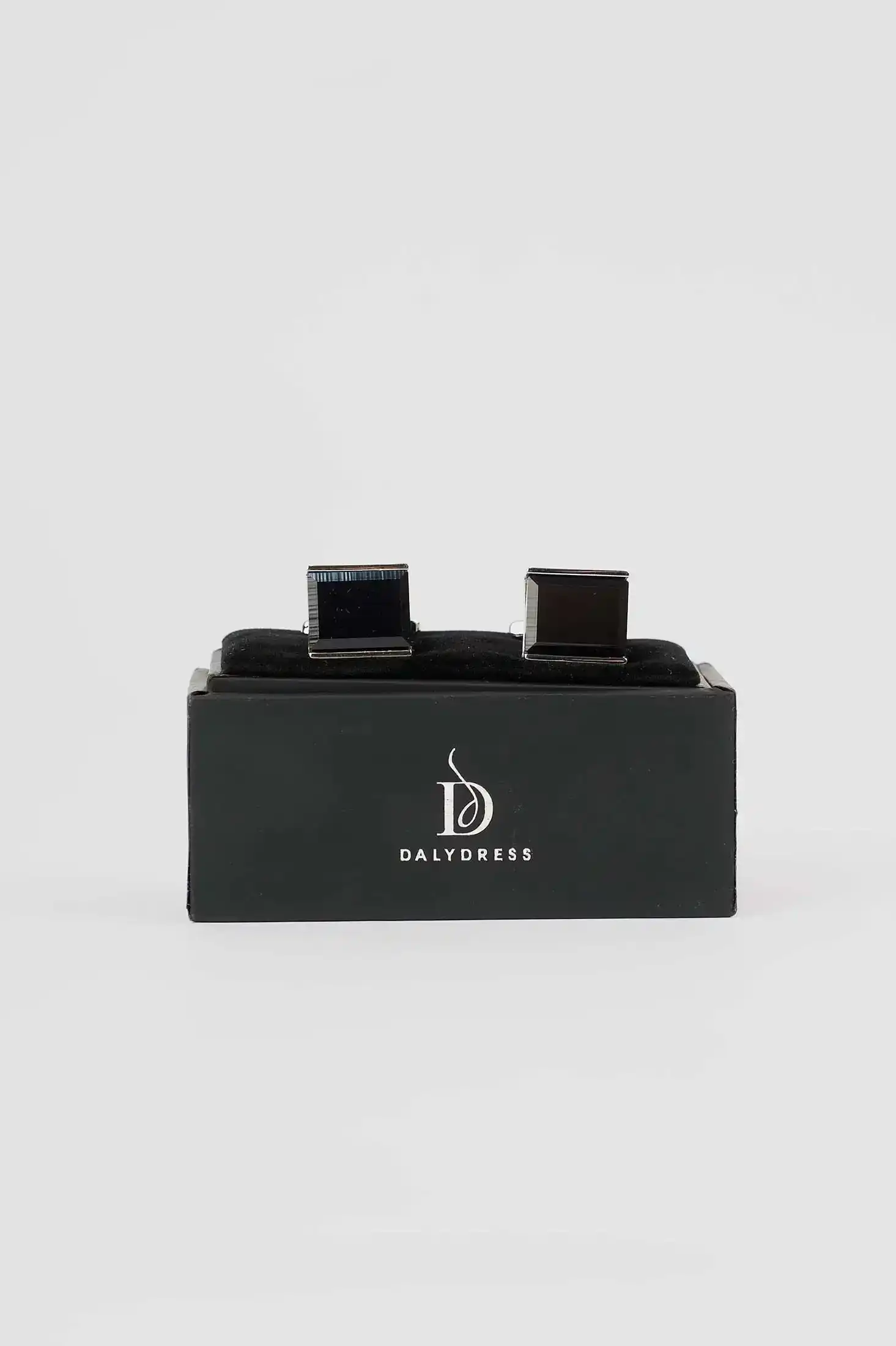 Elegant Black Rectangular Cufflinks - Image 3