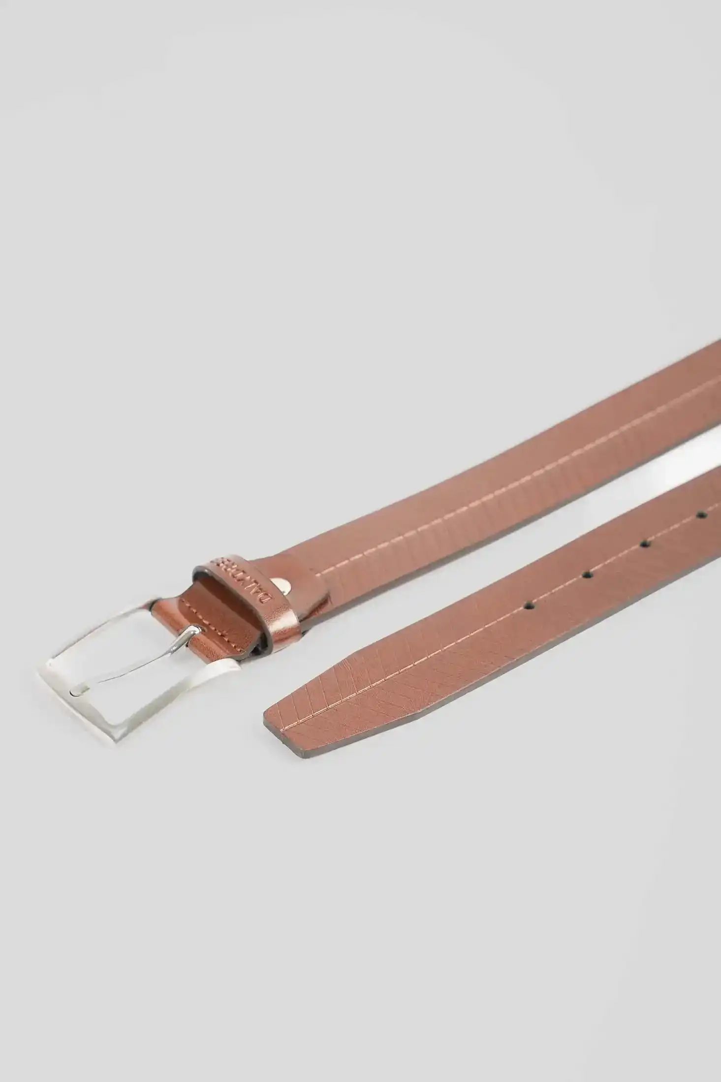 Textured Chevron Genuine Leather Belt - Image 3