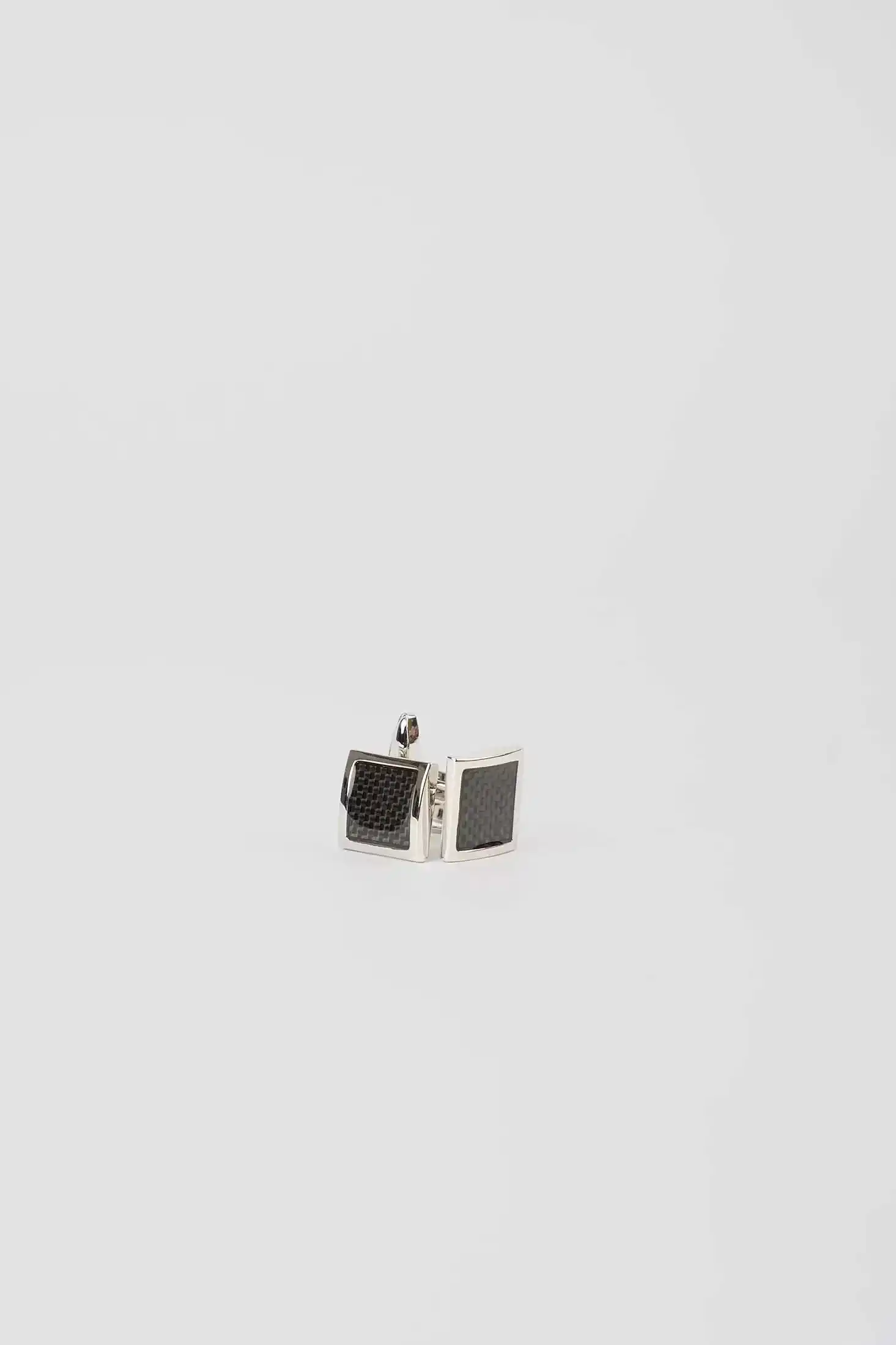 Sophisticated Carbon-Texture Square Cufflinks - Image 3